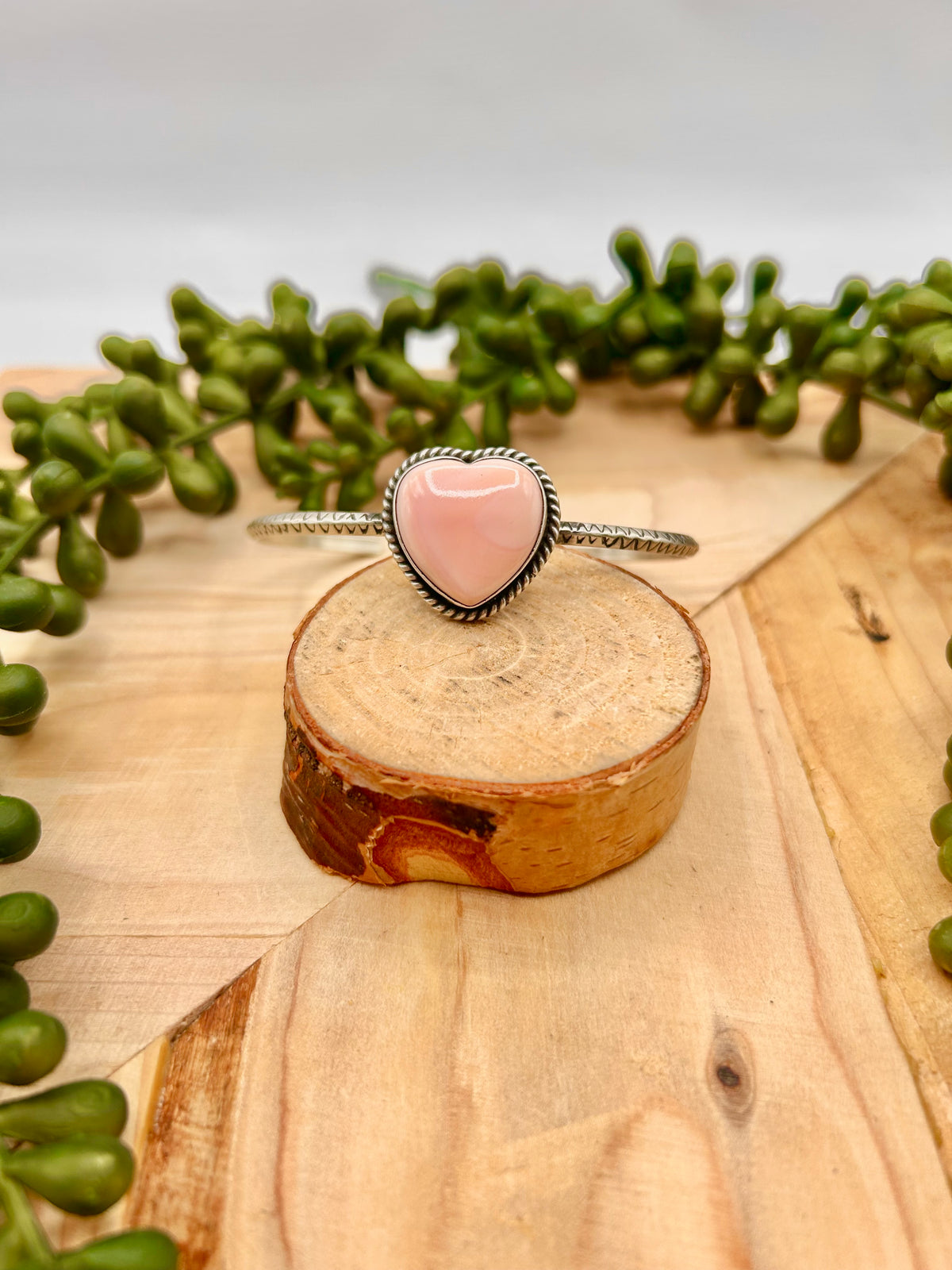 Donovan Skeets Pink Conch & Sterling Silver Cuff Bracelet