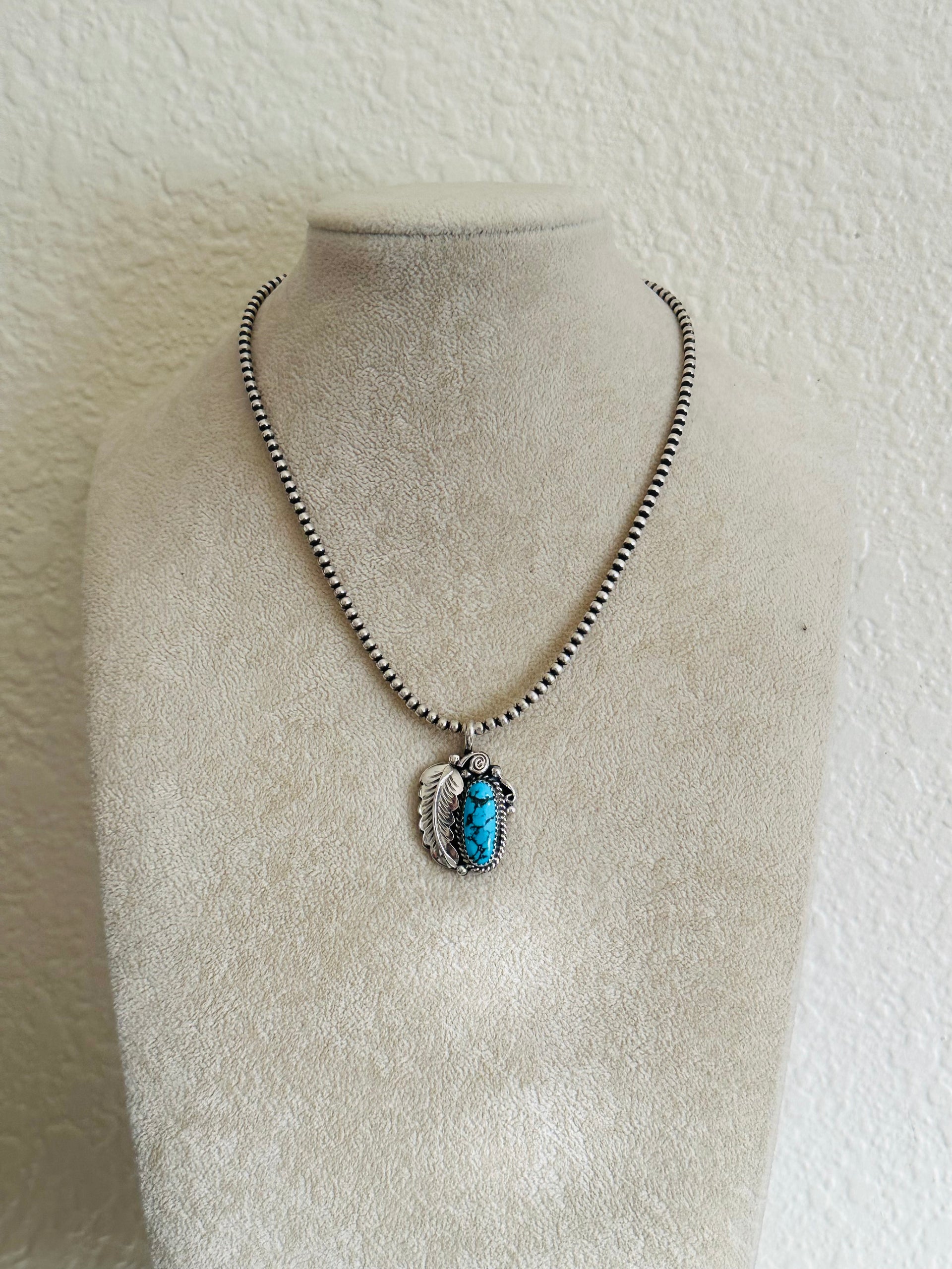 Julia Etsitty Kingman Turquoise & Sterling Silver Pendants
