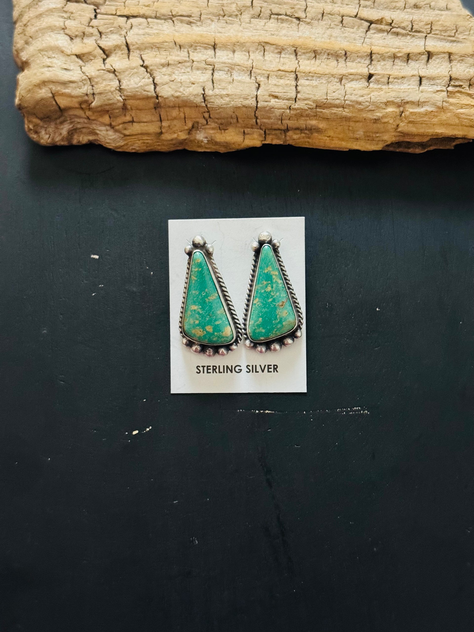 Elouise Kee Royston Turquoise & Sterling Silver Post Earring