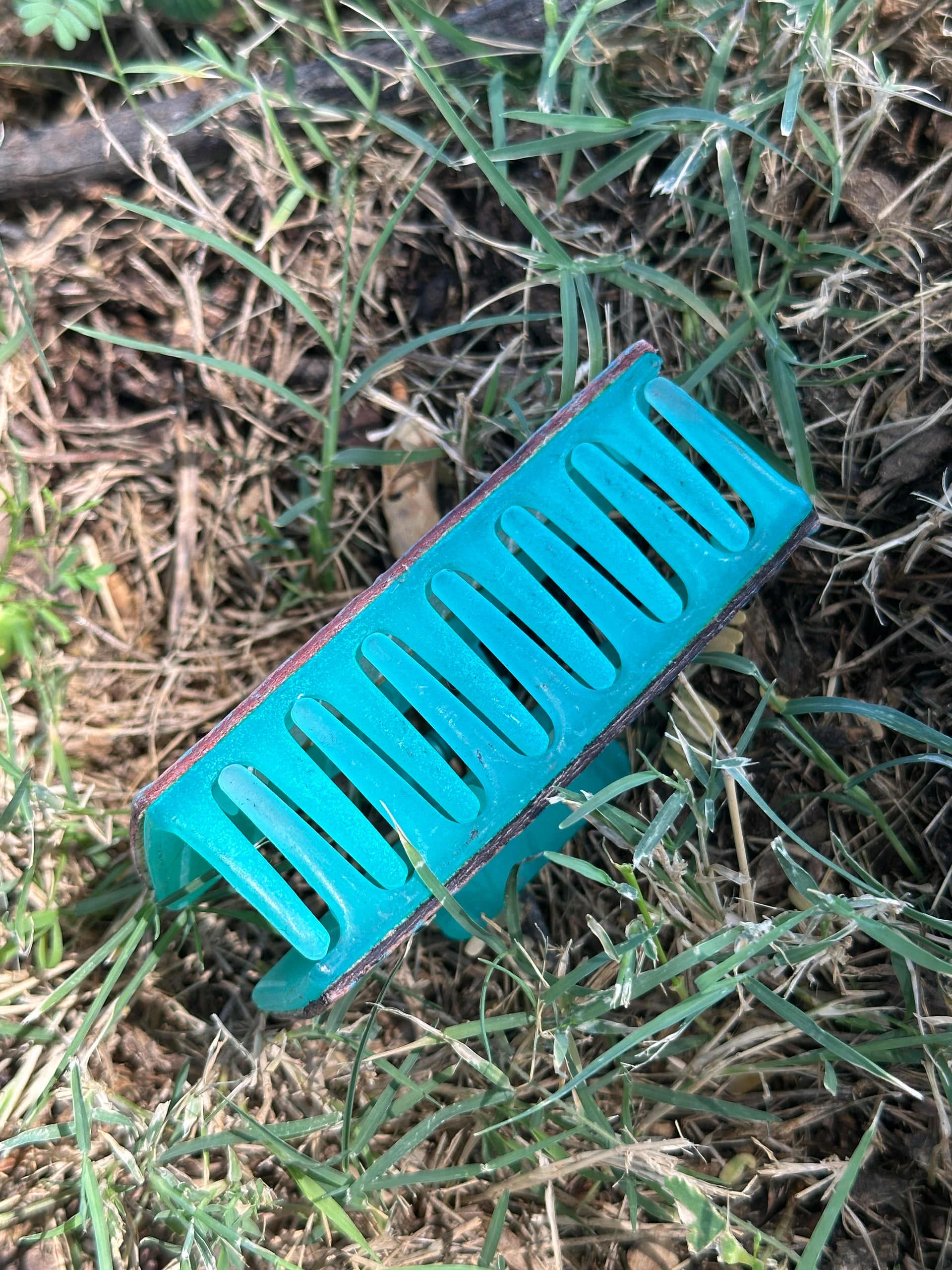 Genuine Tooled Leather Hair Clip