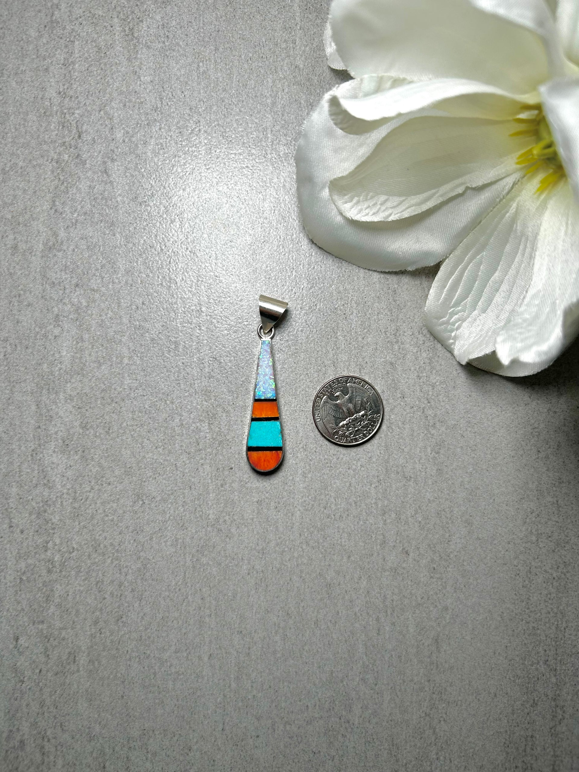 Harold Smith Multi Stone & Sterling Silver Pendant