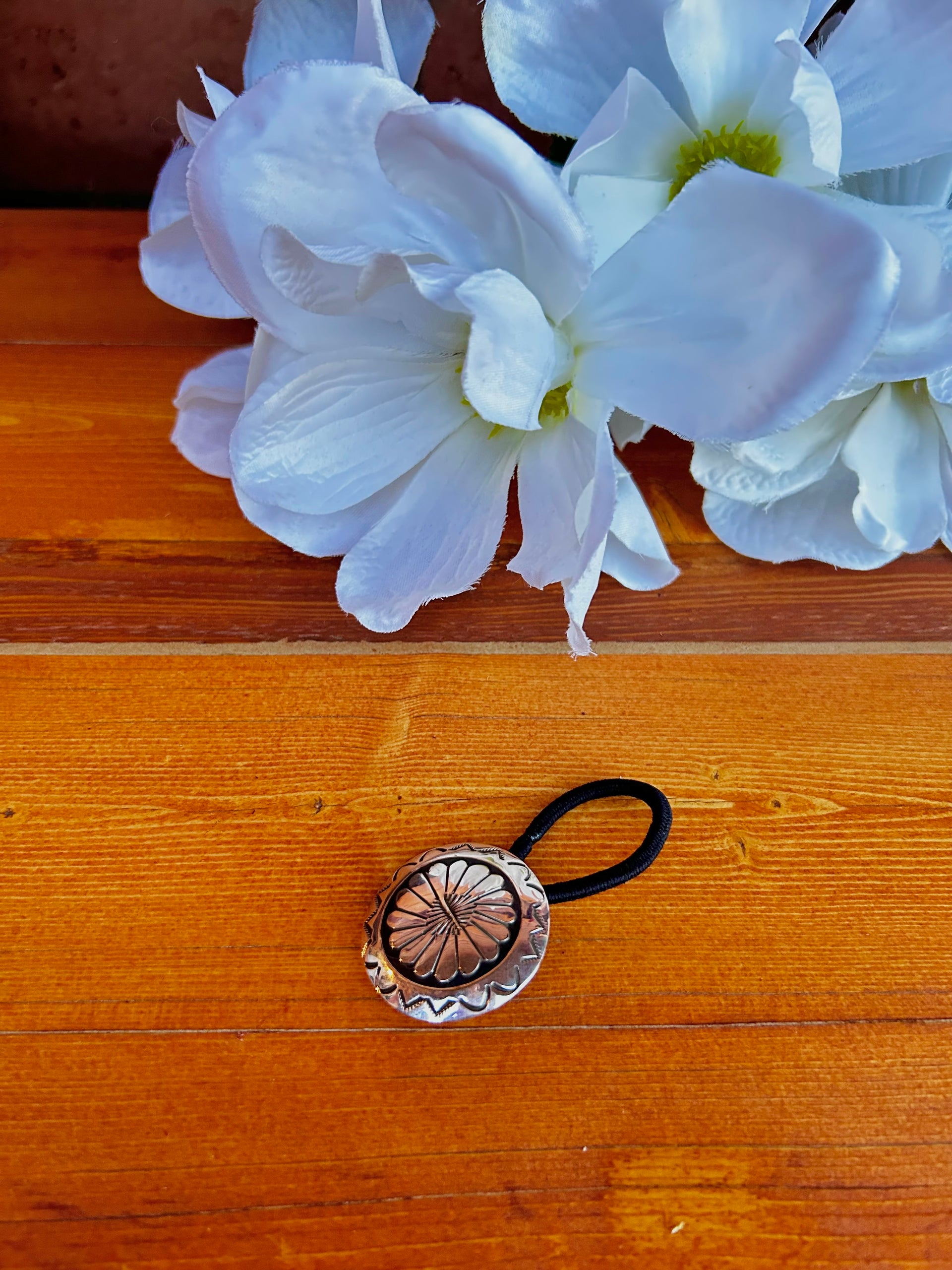 Navajo Made Sterling Silver Hair Tie