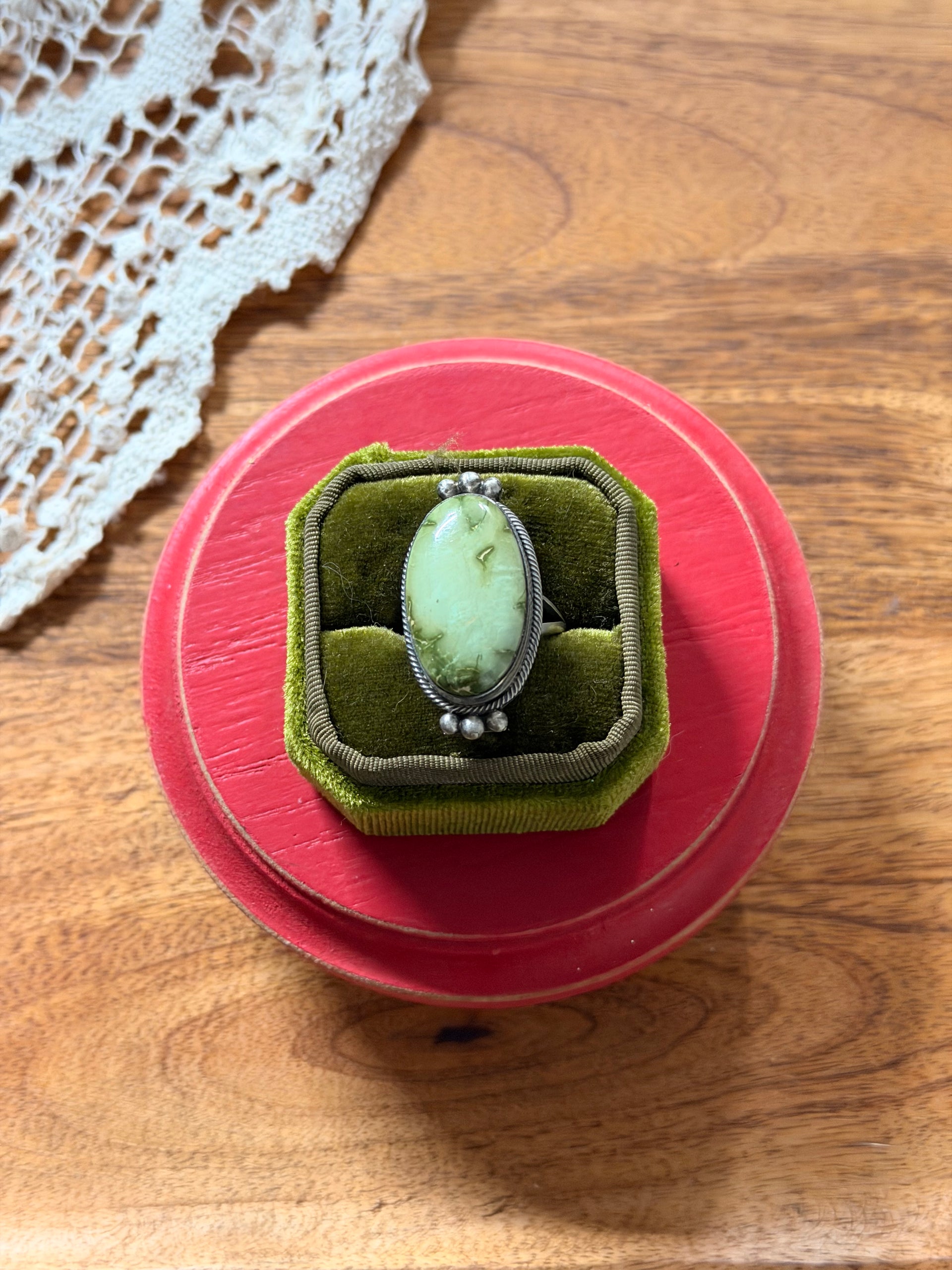 Scott Skeets Sonoran Gold Turquoise & Sterling Silver Ring Size 8