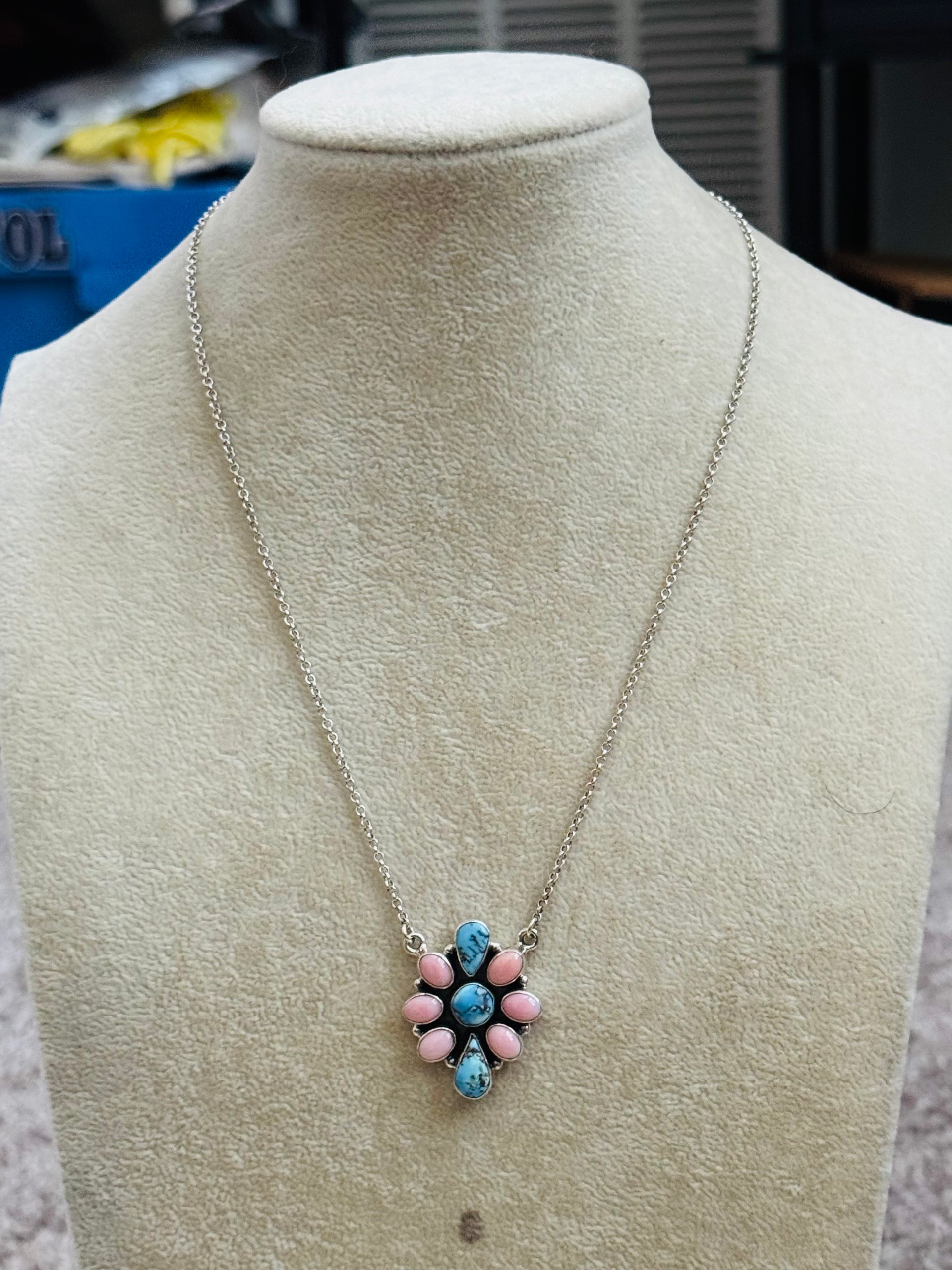 Southwest Made Multi Stone & Sterling Silver Necklace