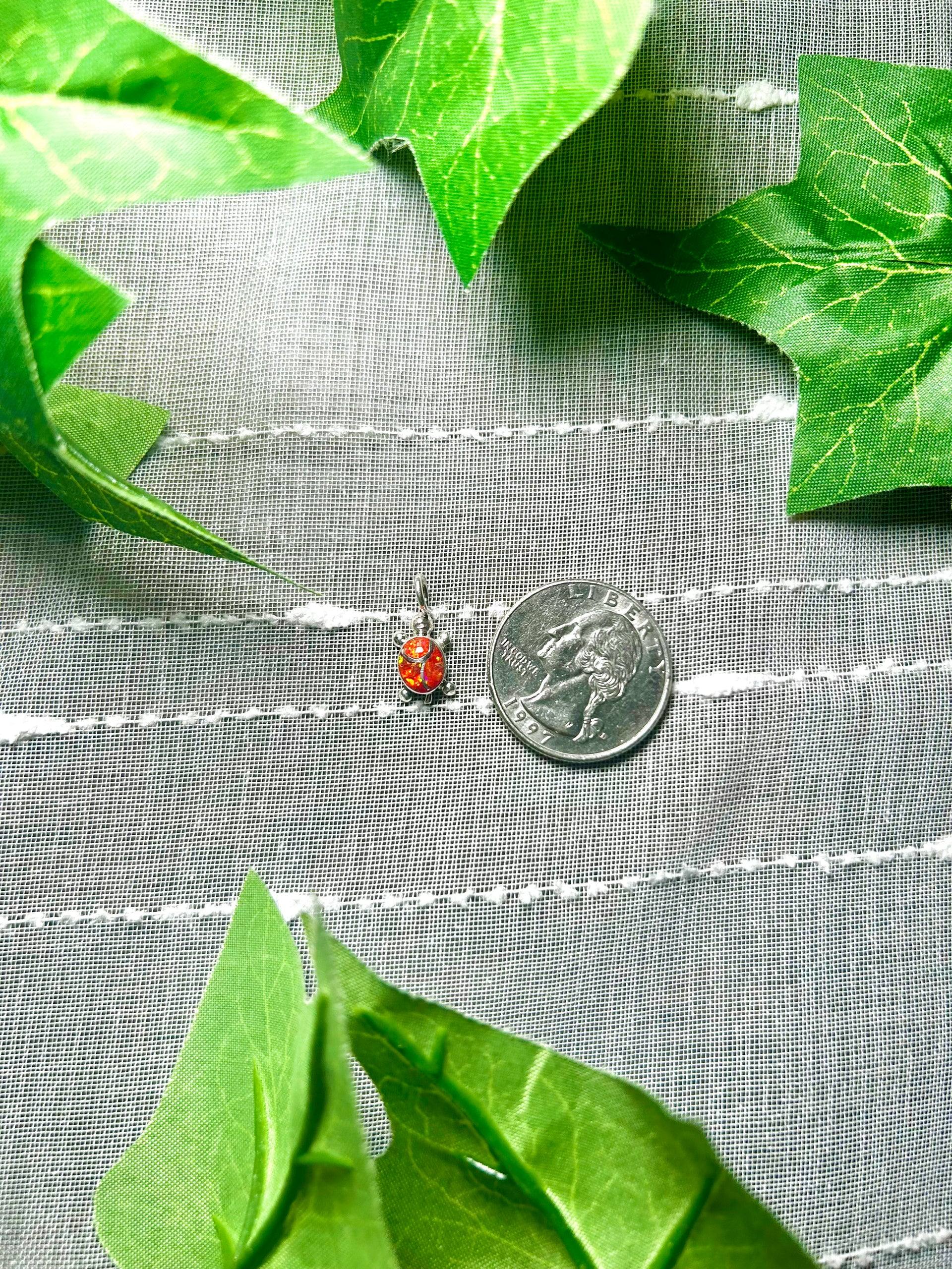 Zuni Opal & Sterling Silver Pendant