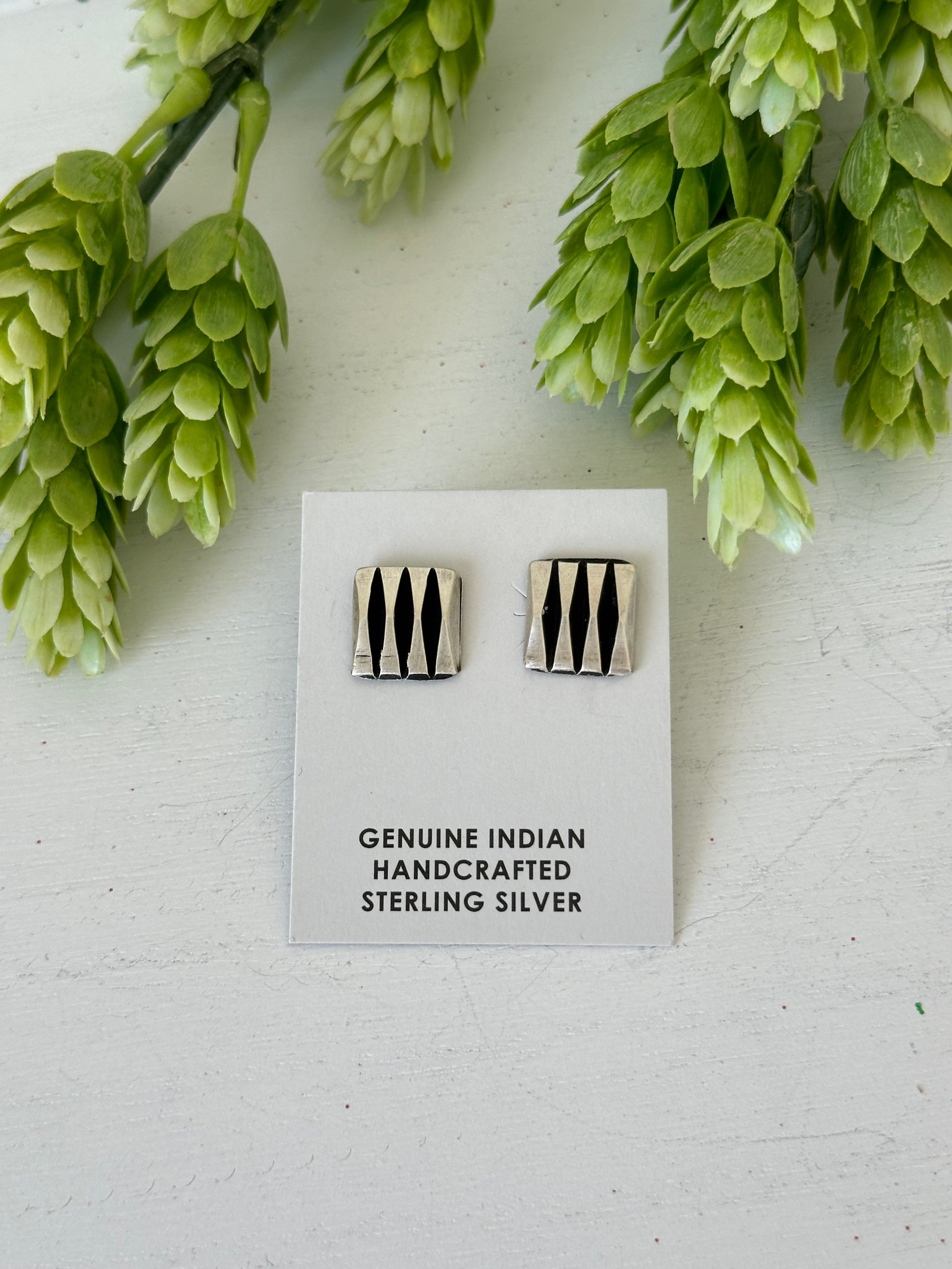 Leander Tahe Sterling Silver Post Earrings