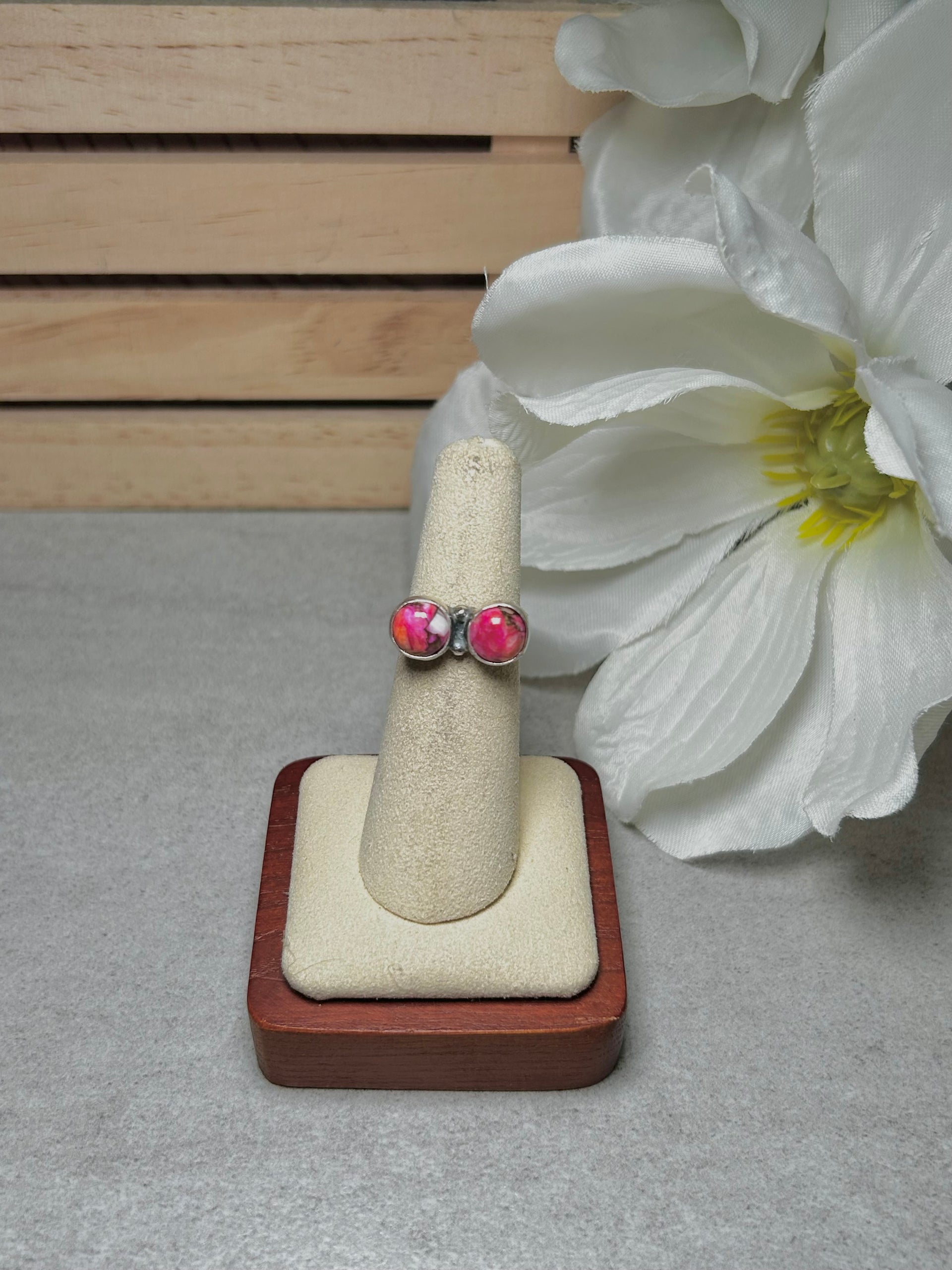 Navajo Made Mohave Turquoise & Sterling Silver Ring