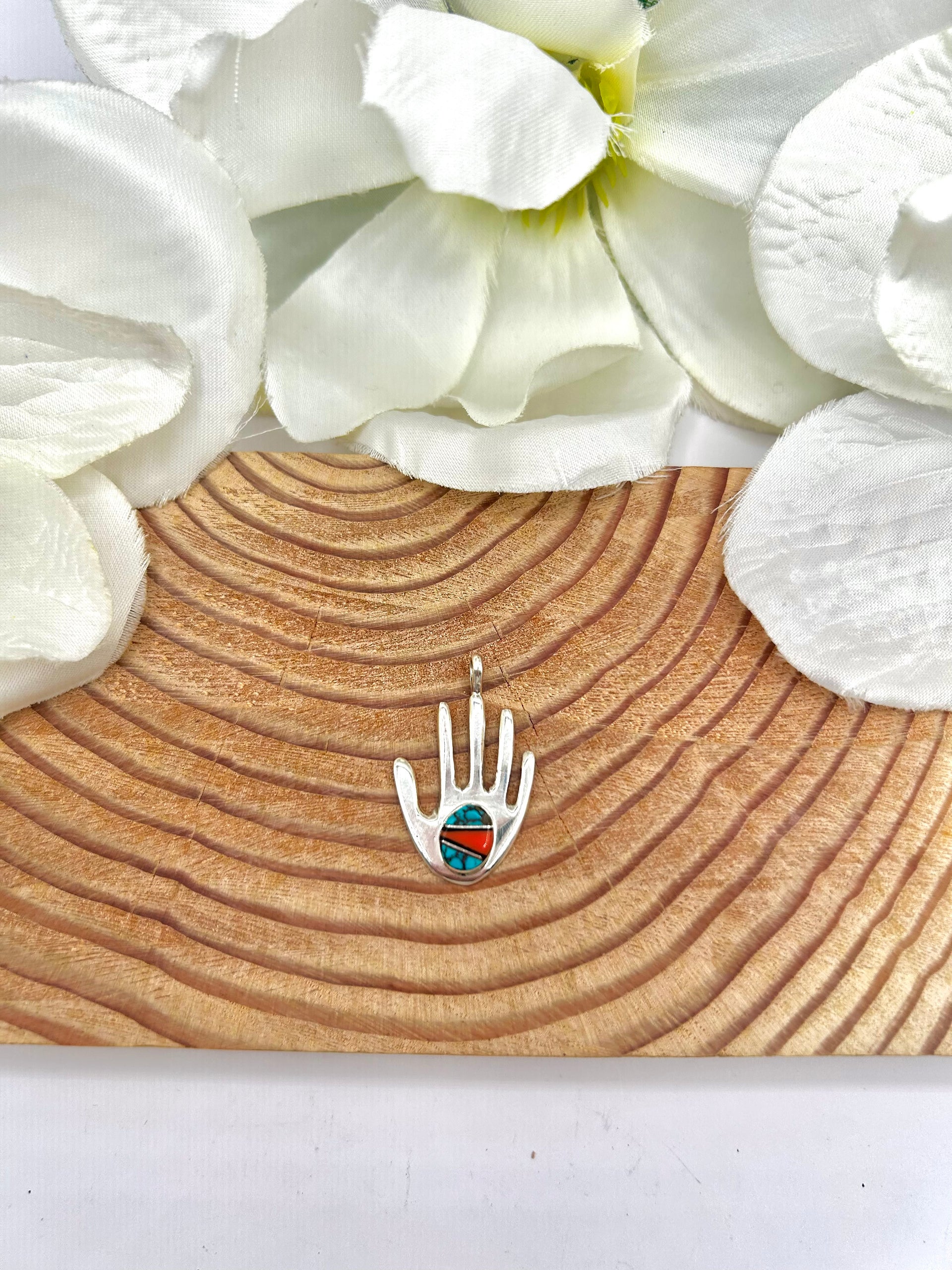 Joe Martinez Multi Stone & Sterling Silver Pendant