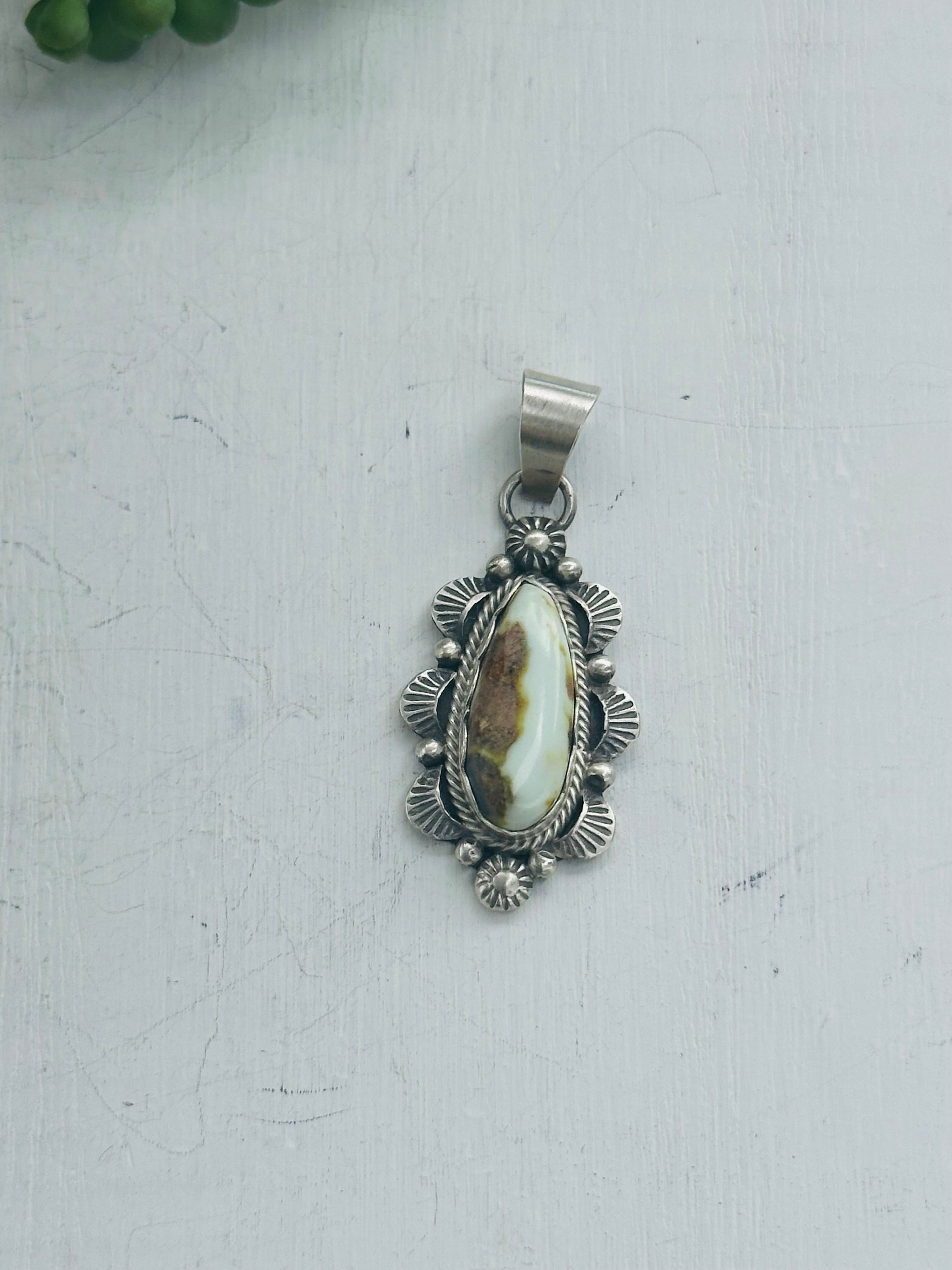 Ester Sam Palomino Variscite & Sterling Silver Pendant