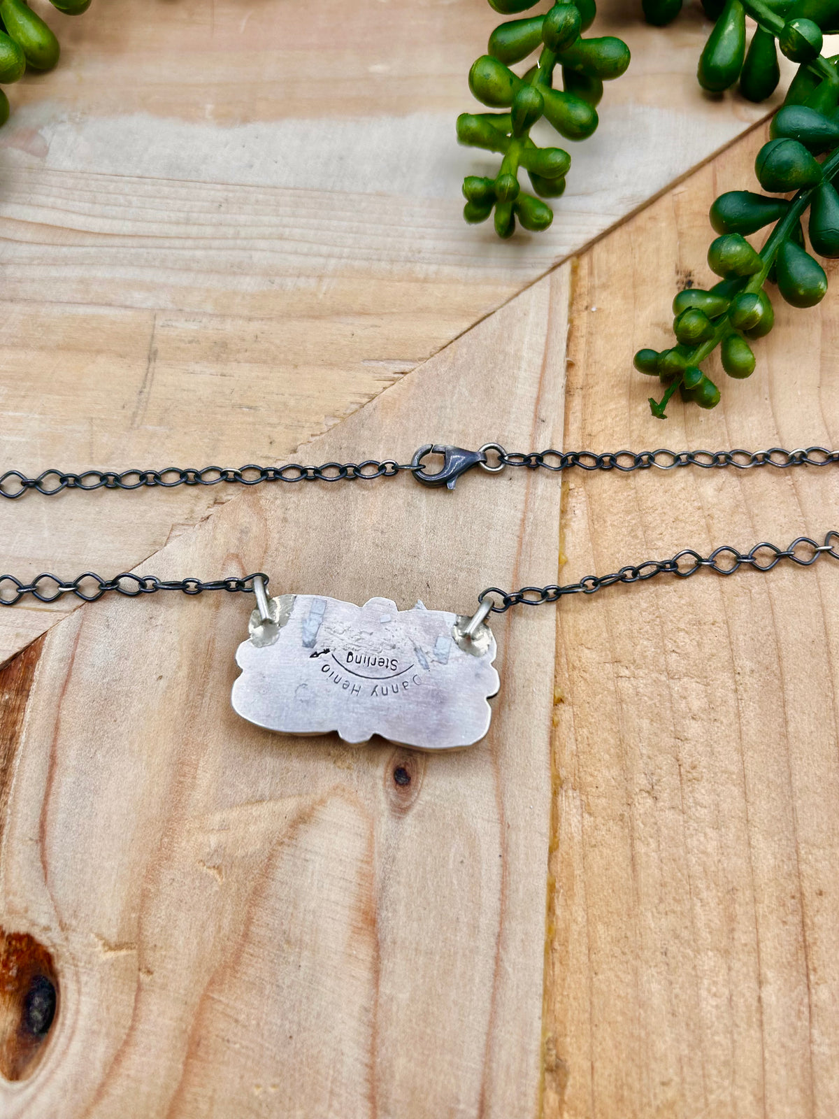 Danny Henio White Buffalo & Sterling Silver Cluster Necklace