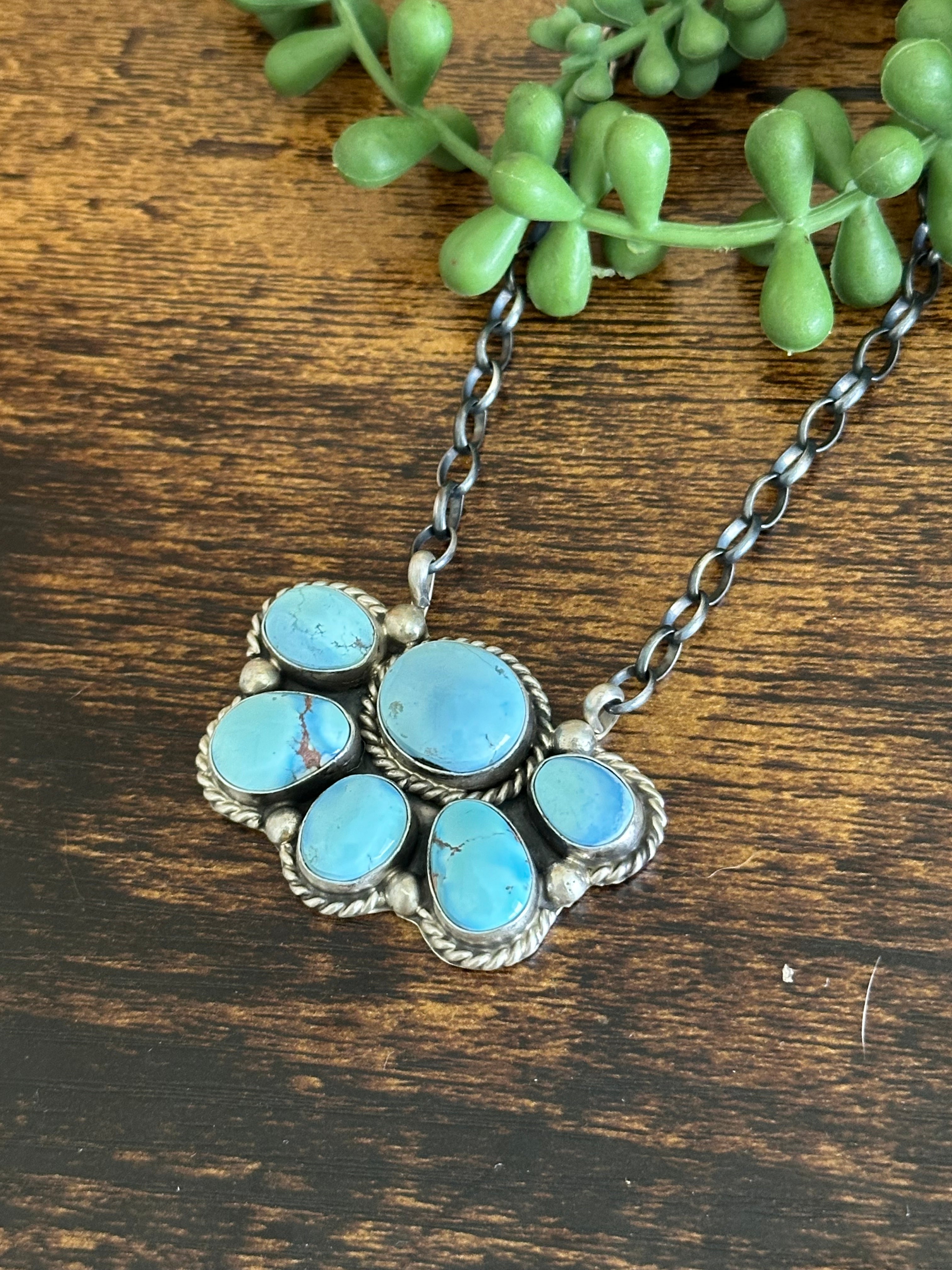 Augustine Largo Golden Hills Turquoise & Sterling Silver Necklace