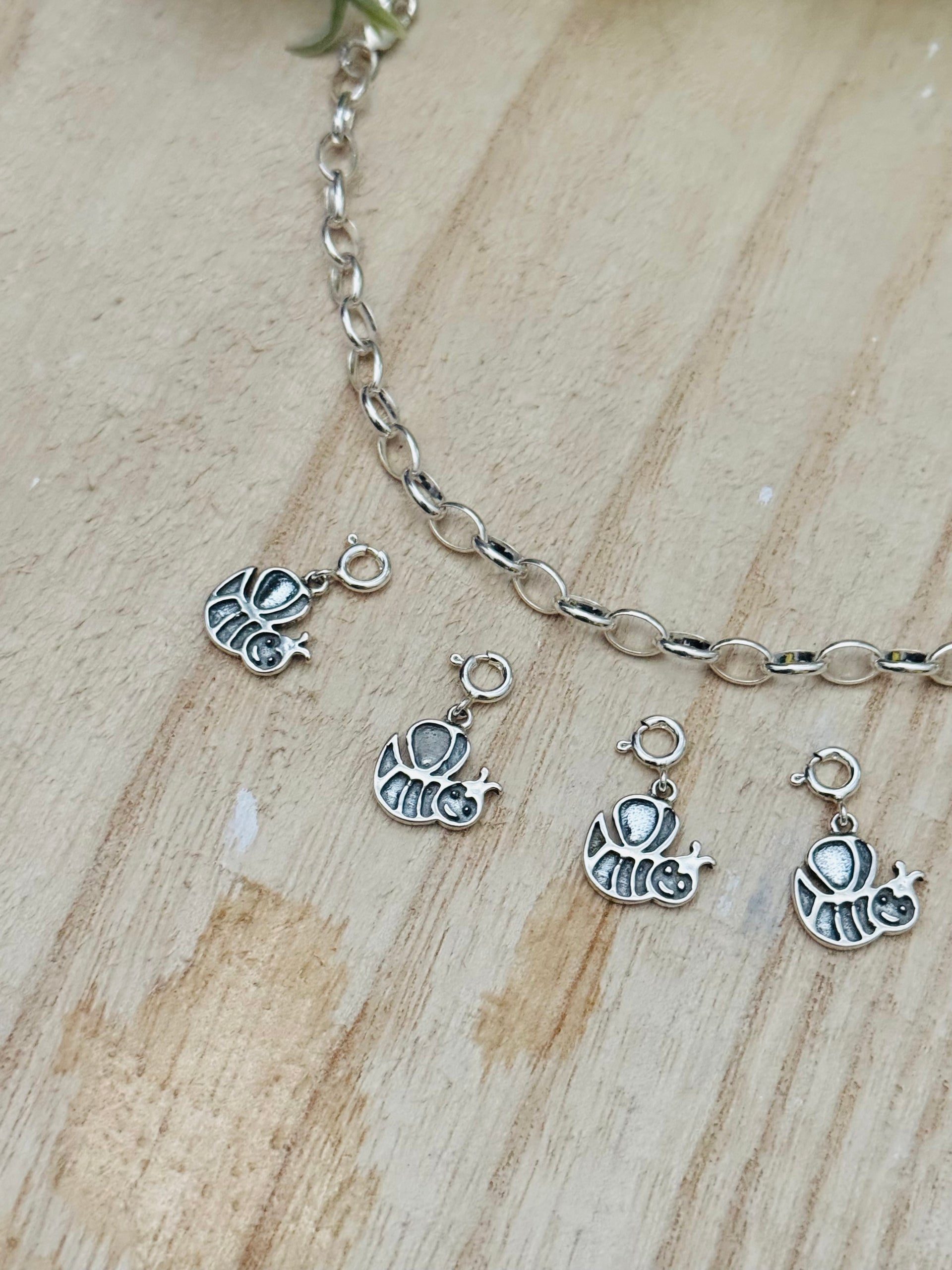 Navajo Made Sterling Silver Bee Cast Charms