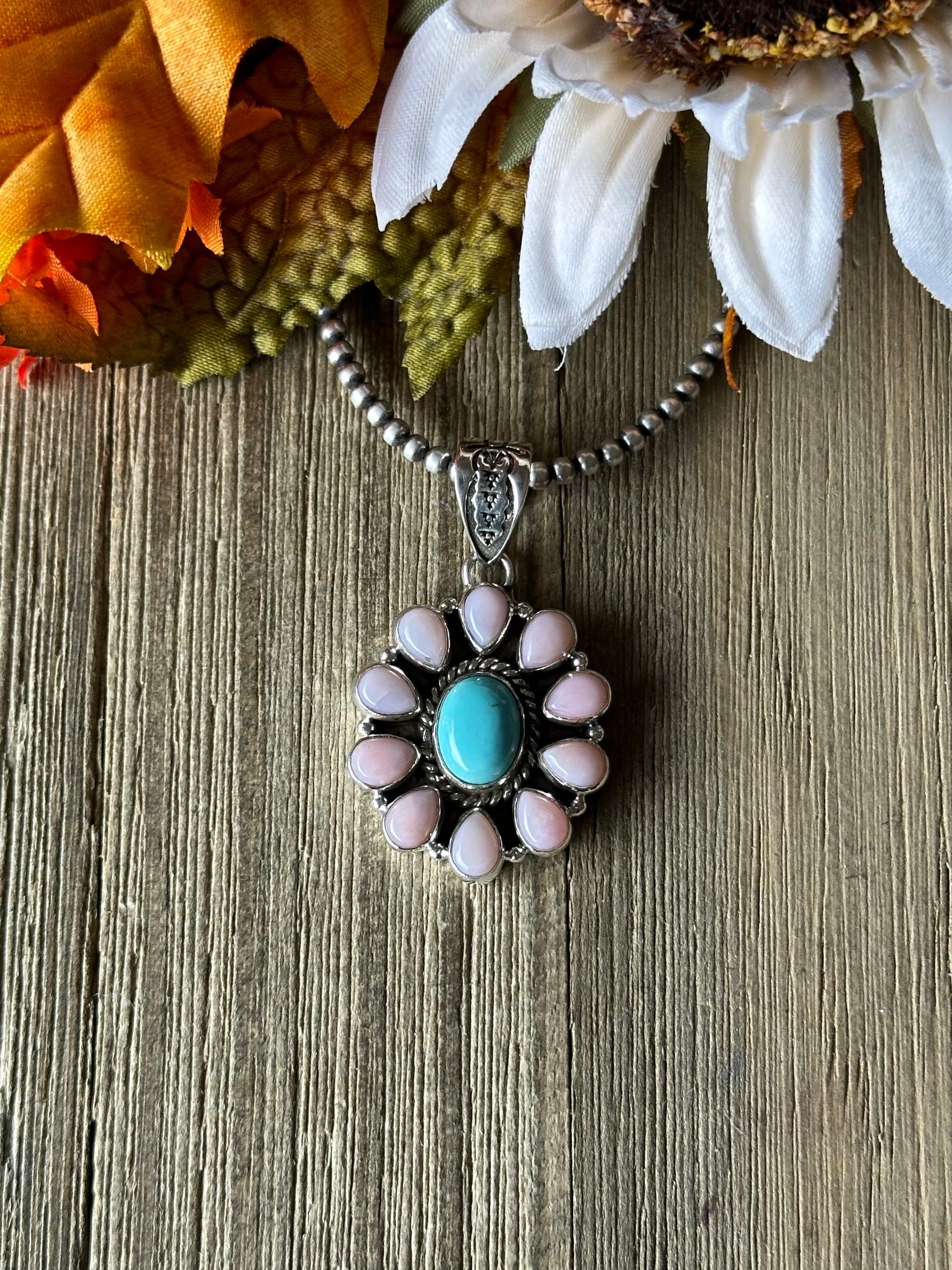 Southwest Handmade Multi Stone & Sterling Silver Pendant