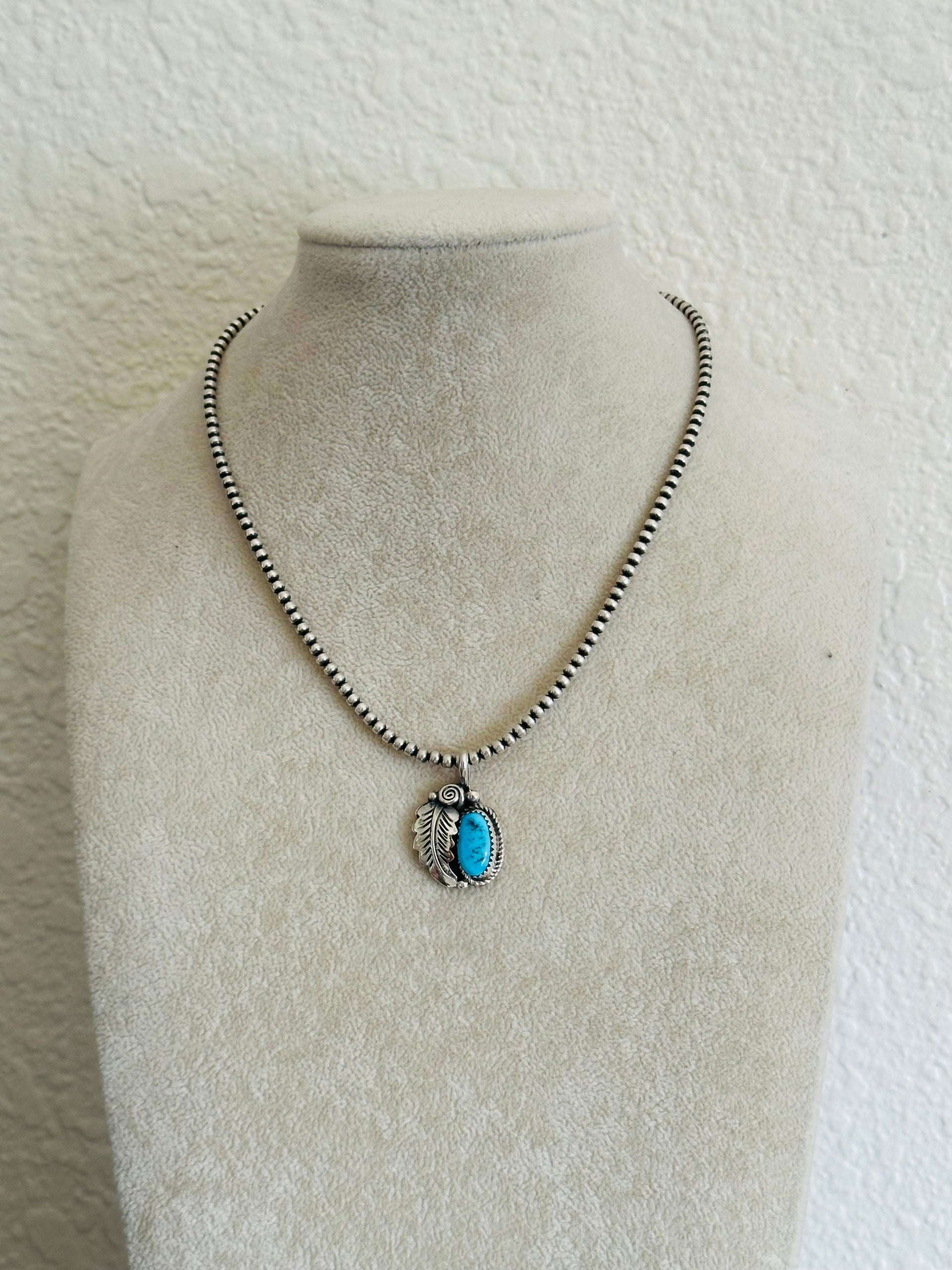 Julia Etsitty Kingman Turquoise & Sterling Silver Pendants