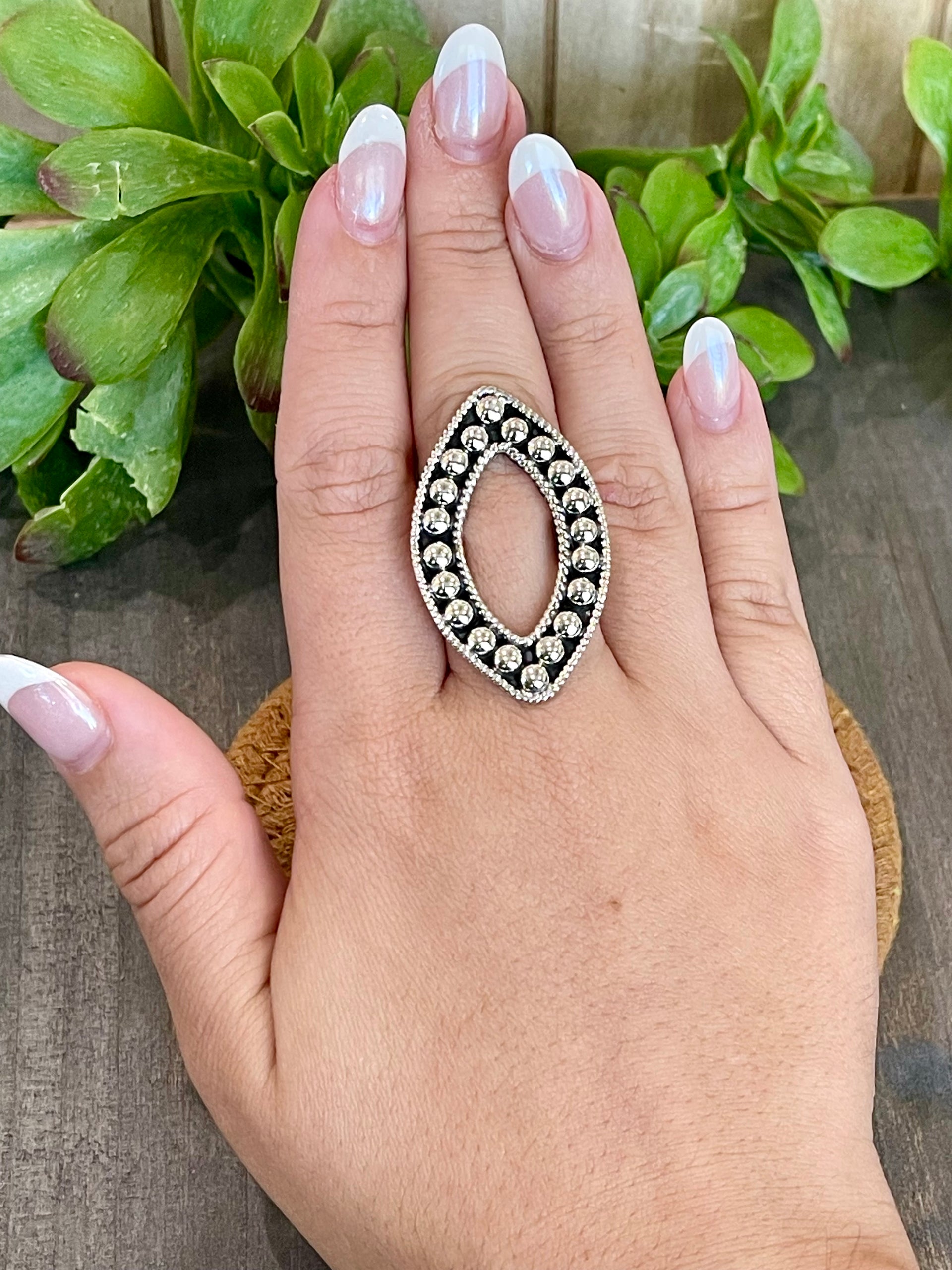 Southwest Handmade Sterling Silver Ball Ring