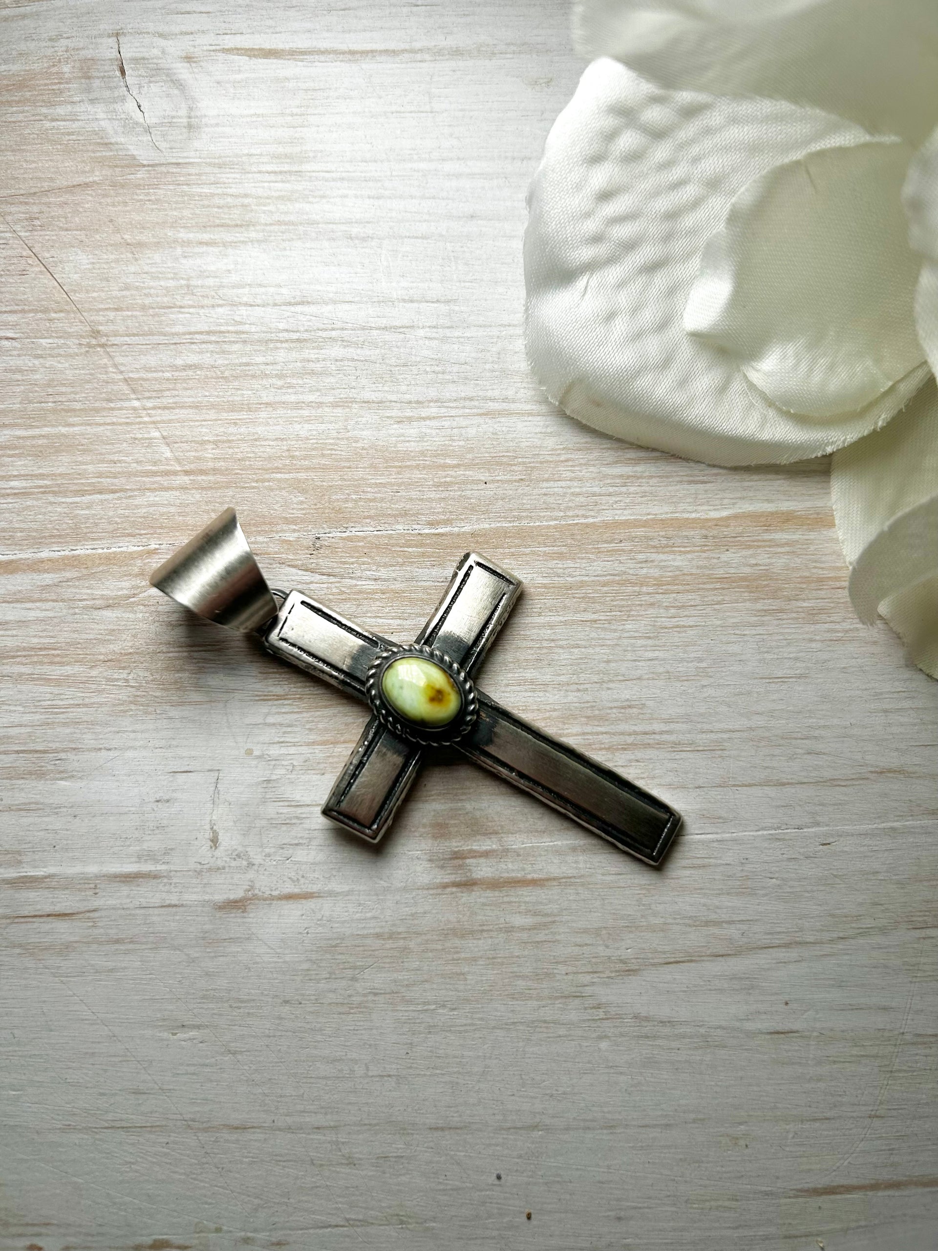 Chimney Butte Palomino Variscite & Sterling Silver Pendant