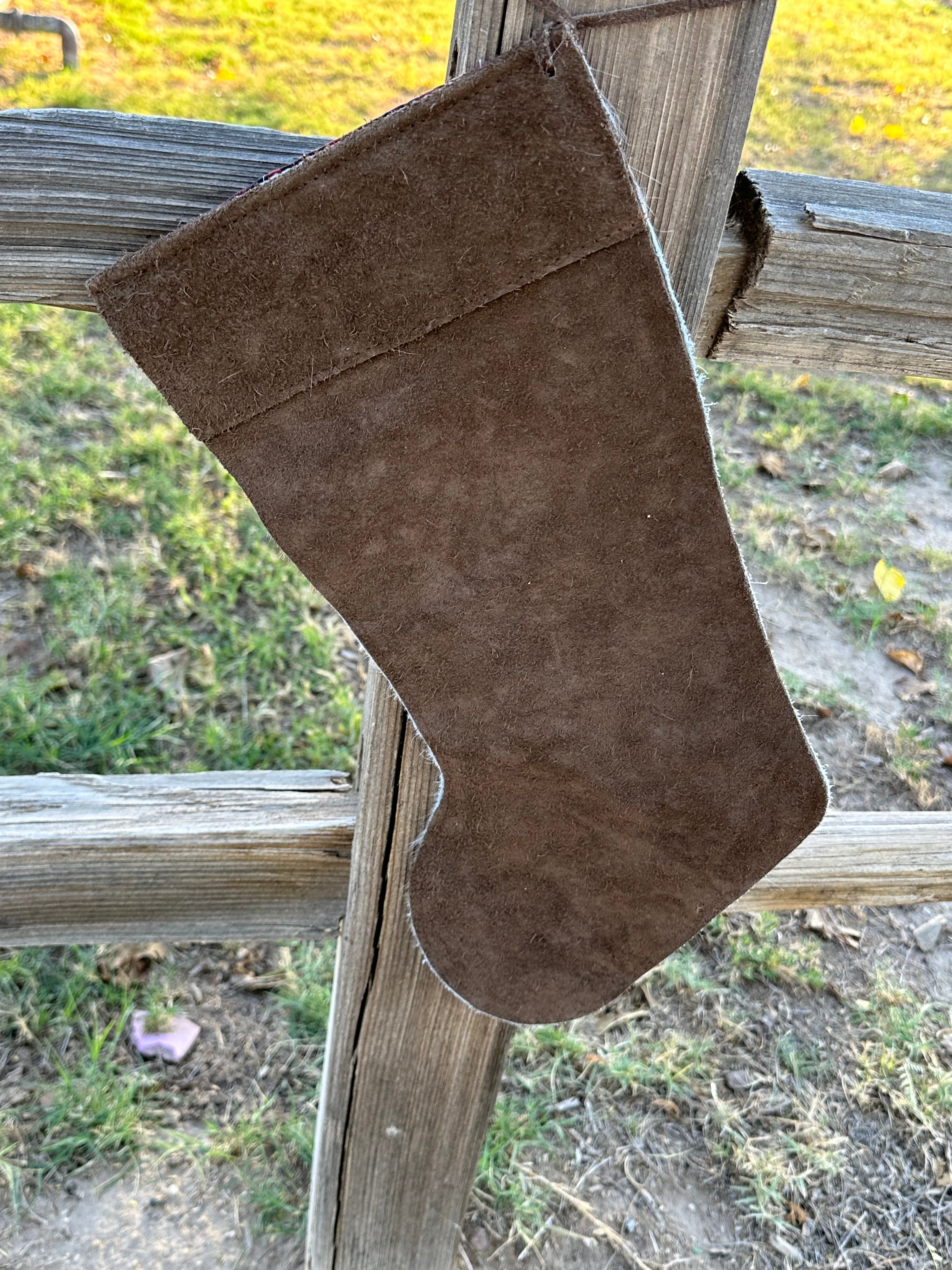 Genuine Tooled Leather Cowhide Stocking