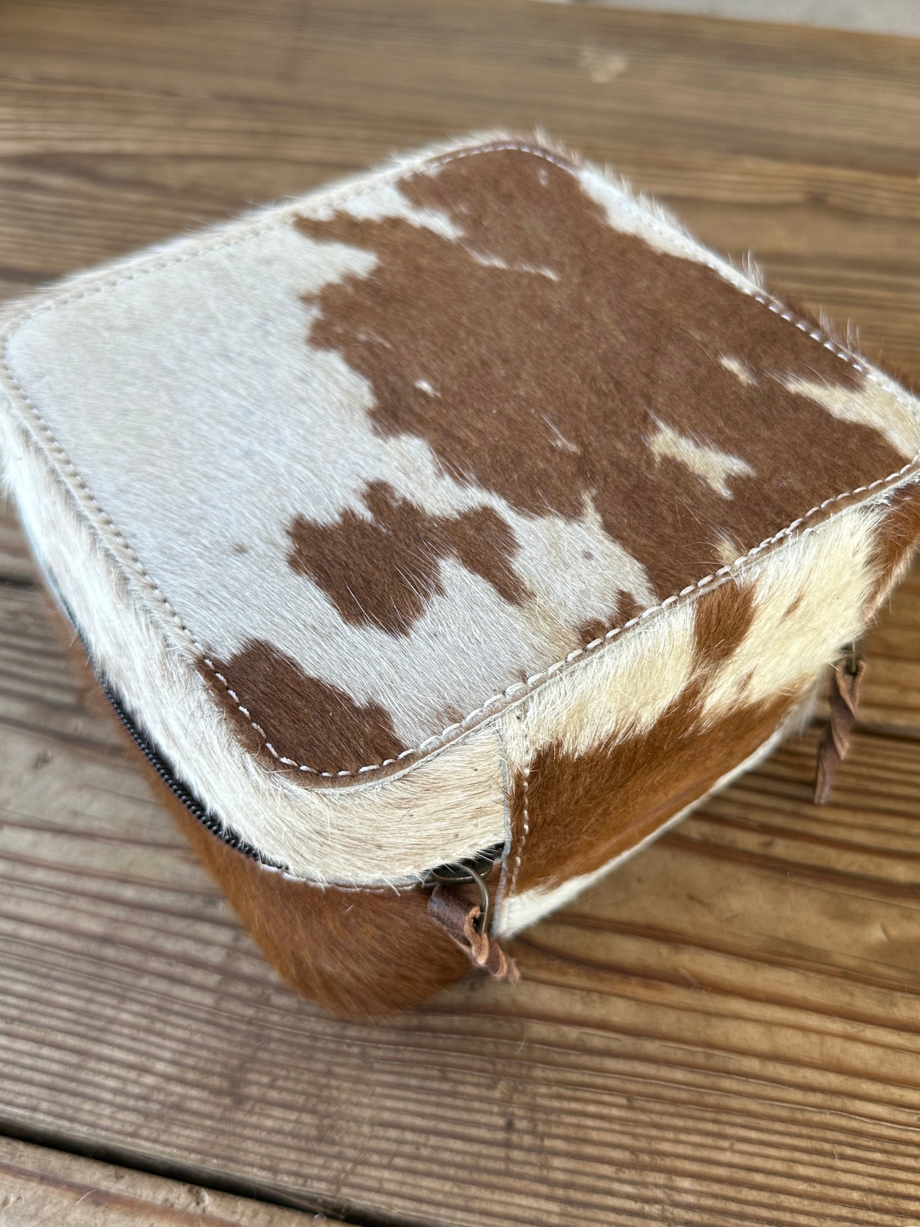 Genuine Leather Cowhide Jewelry Box