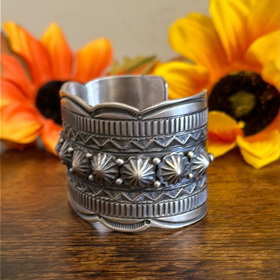 Navajo Made Sterling Silver Cuff Bracelet