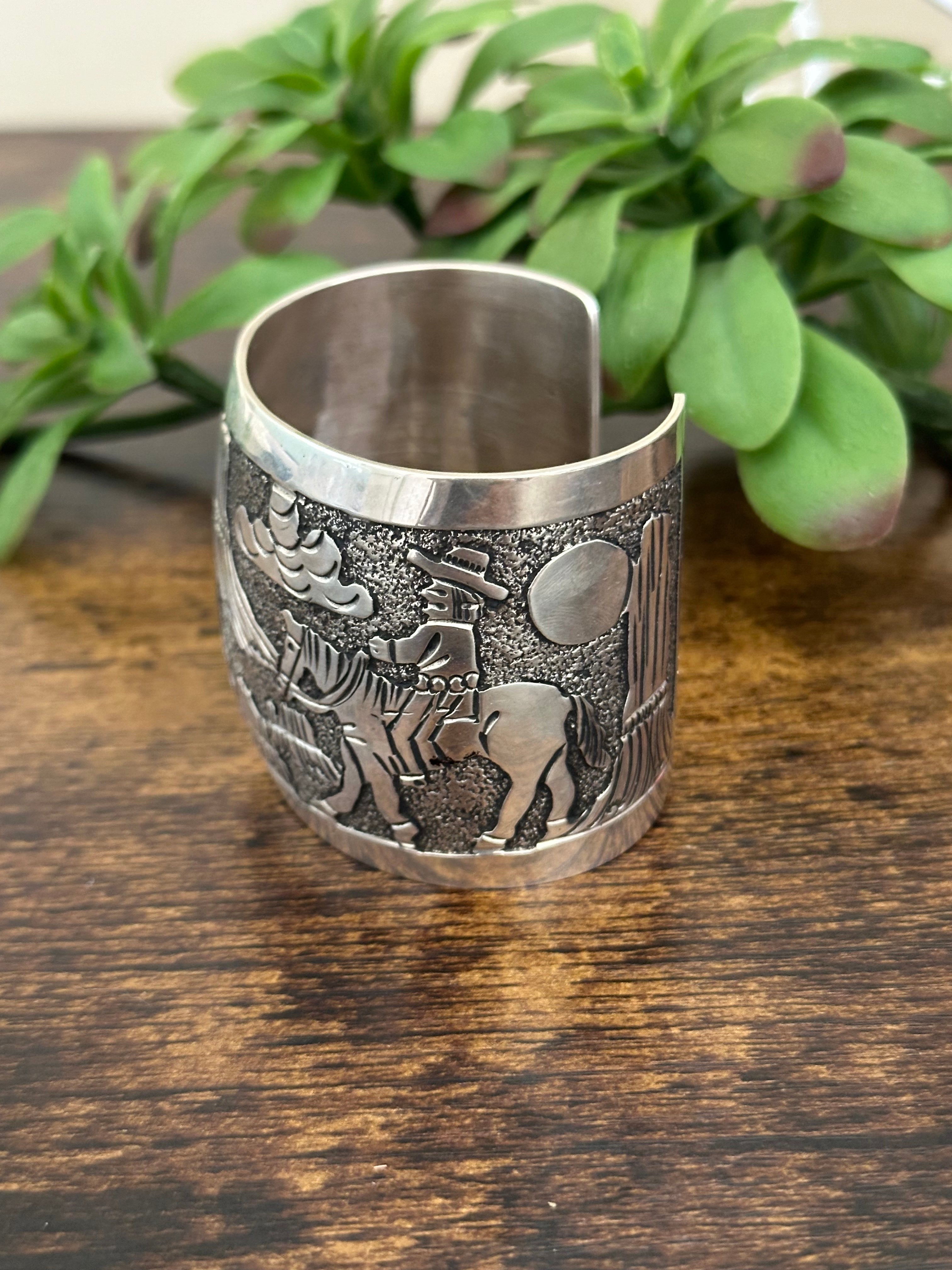 Navajo Made Sterling Silver Cuff Bracelet