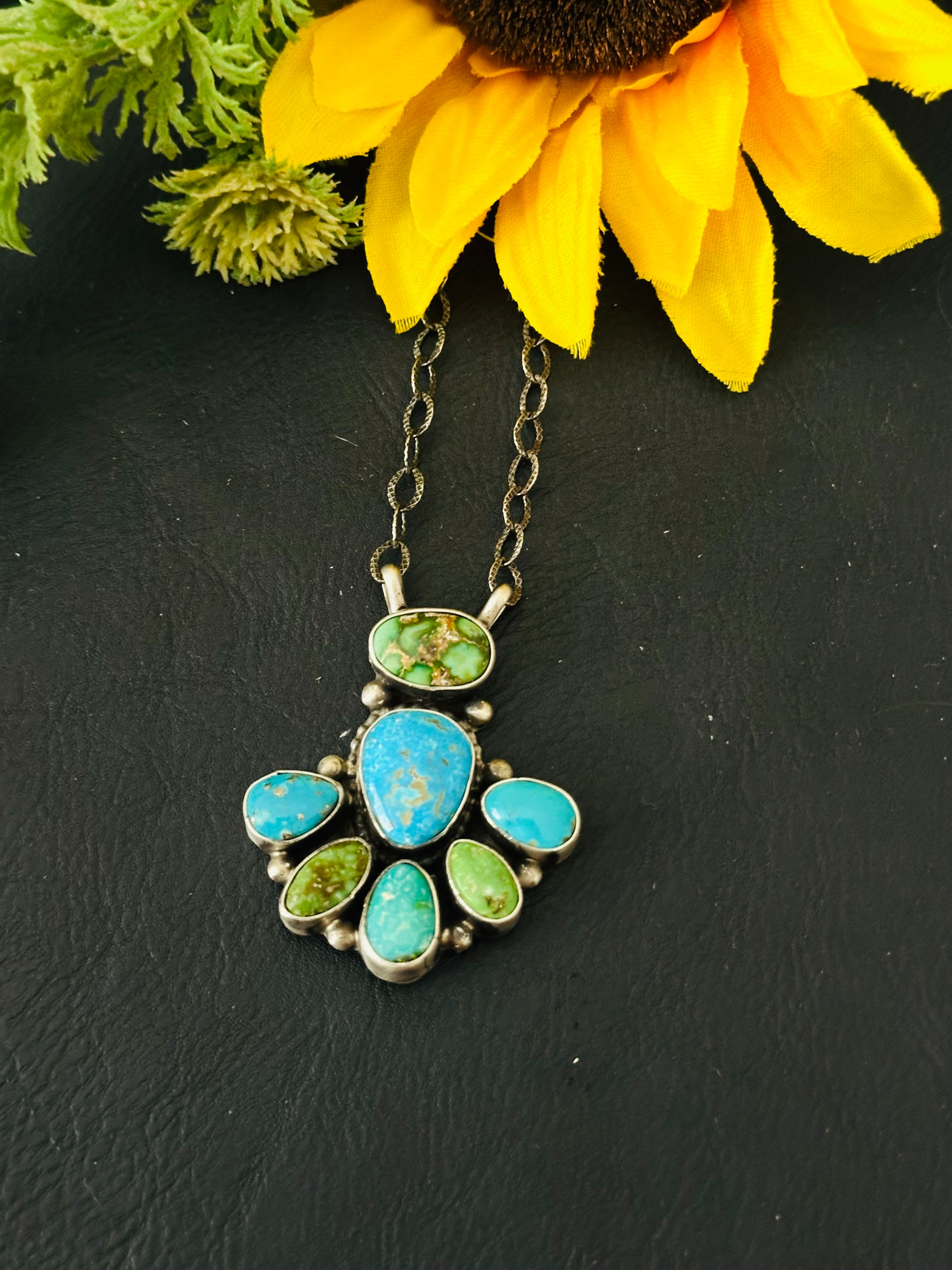 Lorenzo Juan Multi Turquoise & Sterling Silver Necklace