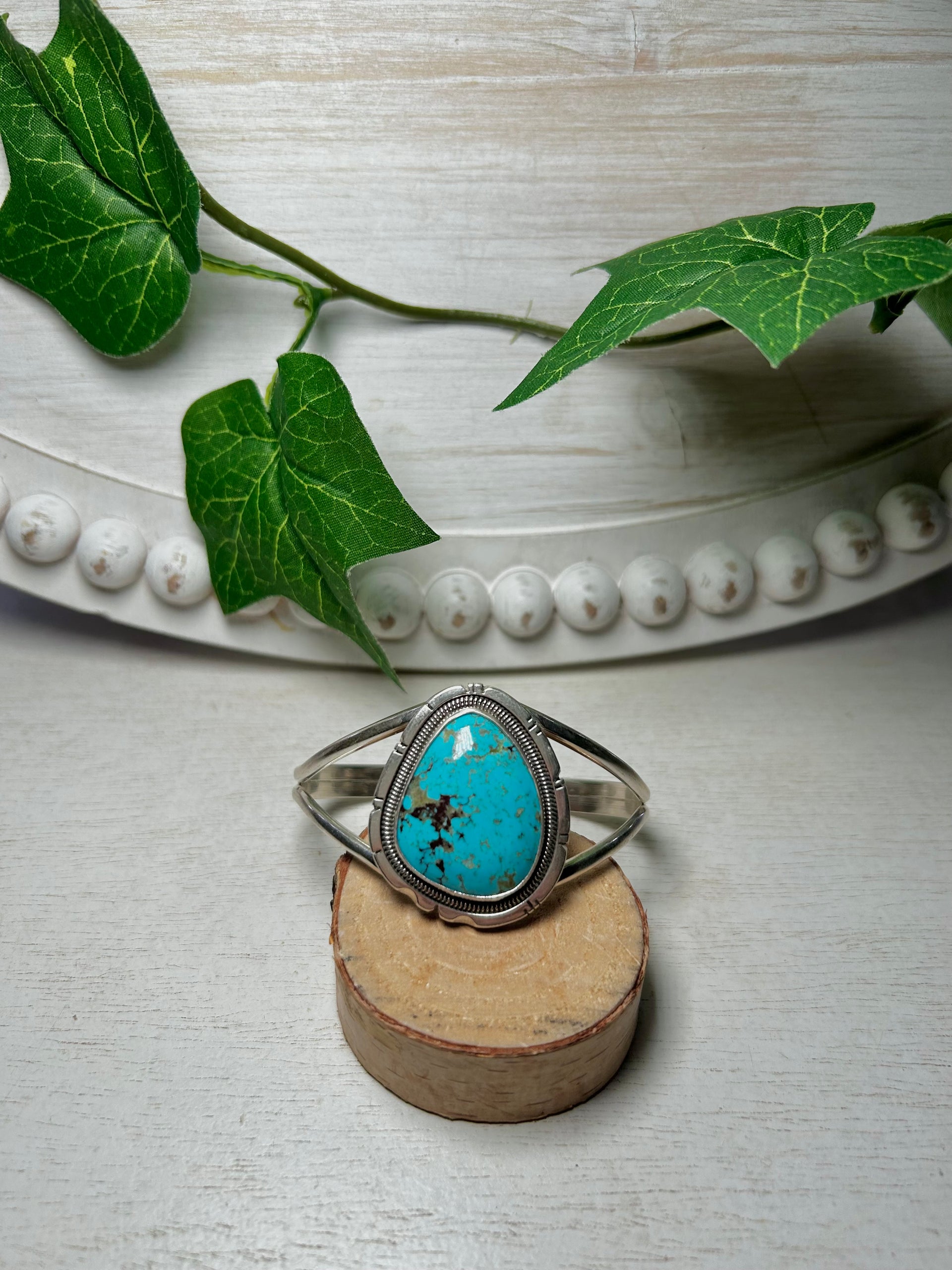 Wydell Billie Red Skin Turquoise & Sterling Silver Cuff Bracelet