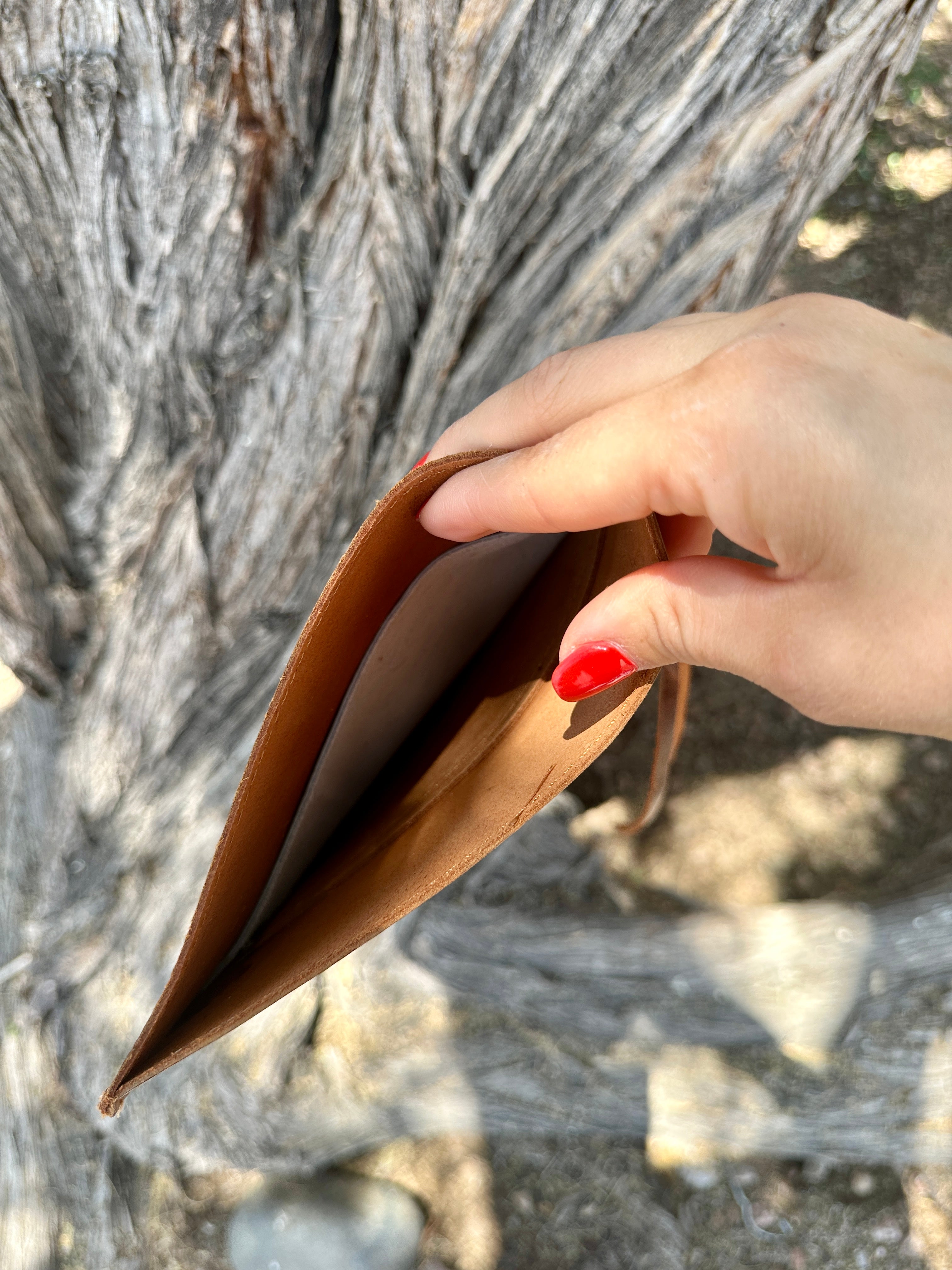 Genuine Tooled Leather Cowhide Stocking