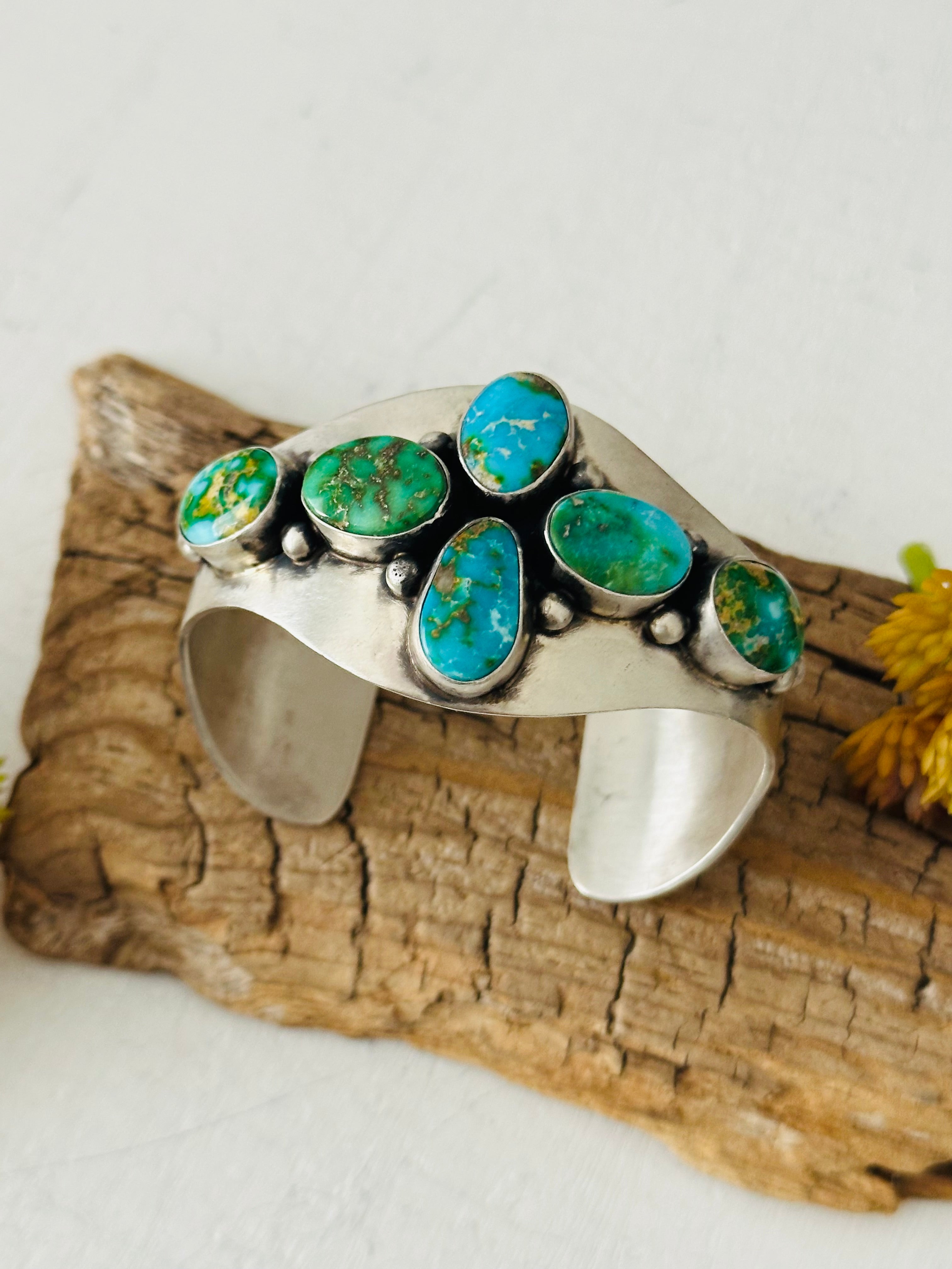 Paul Livingston Sonoran Mountain Turquoise & Sterling Silver Cuff Bracelet