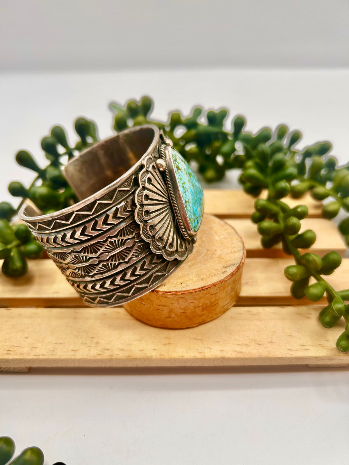 Sunshine Reeves Highgrade Kingman Turquoise & Sterling Silver Cuff Bracelet