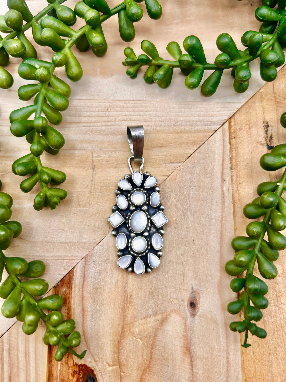 Travis Jim Mother of Pearl & Sterling Silver Pendant