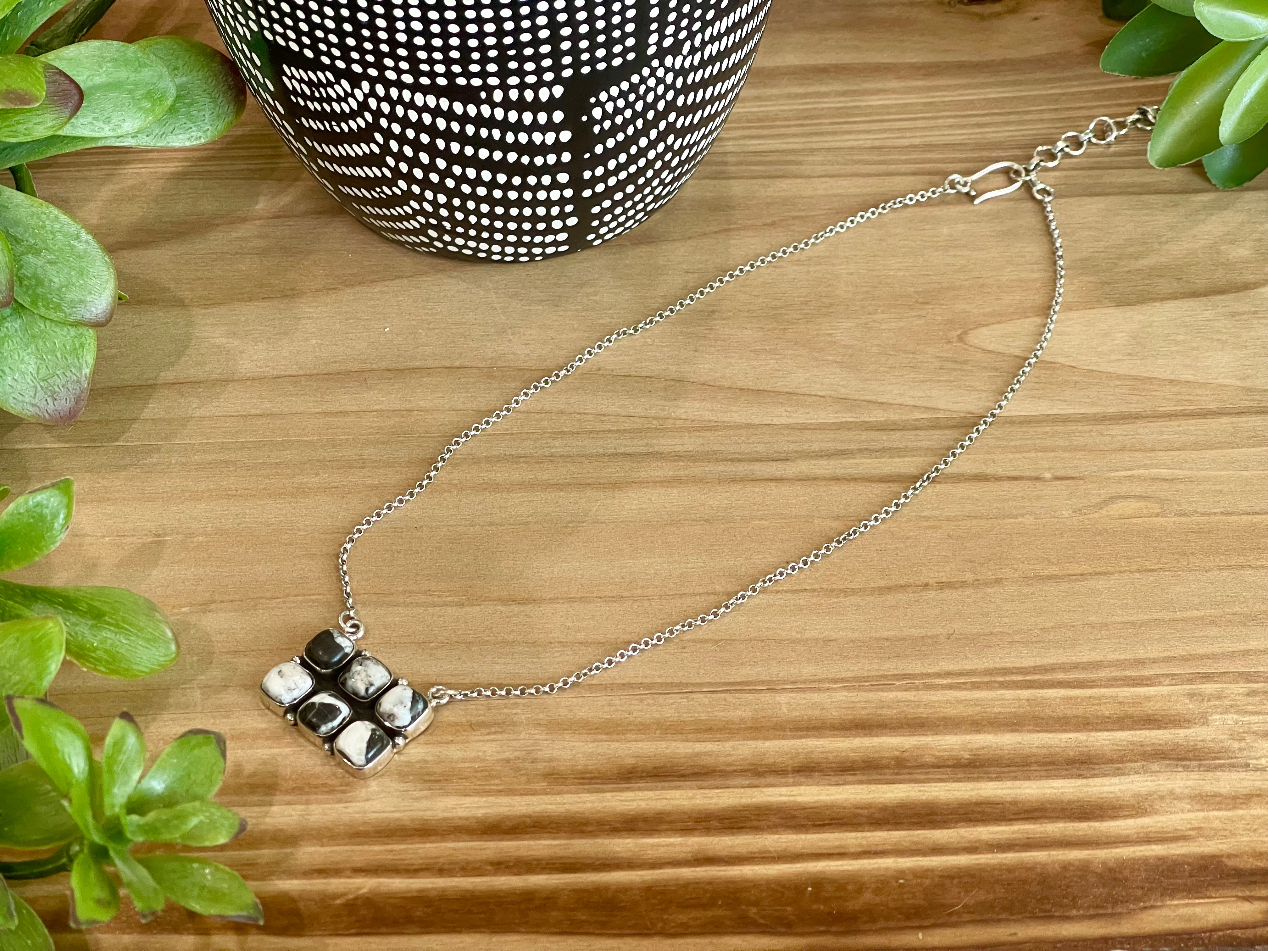 Southwest Handmade White Buffalo & Sterling Silver Necklace