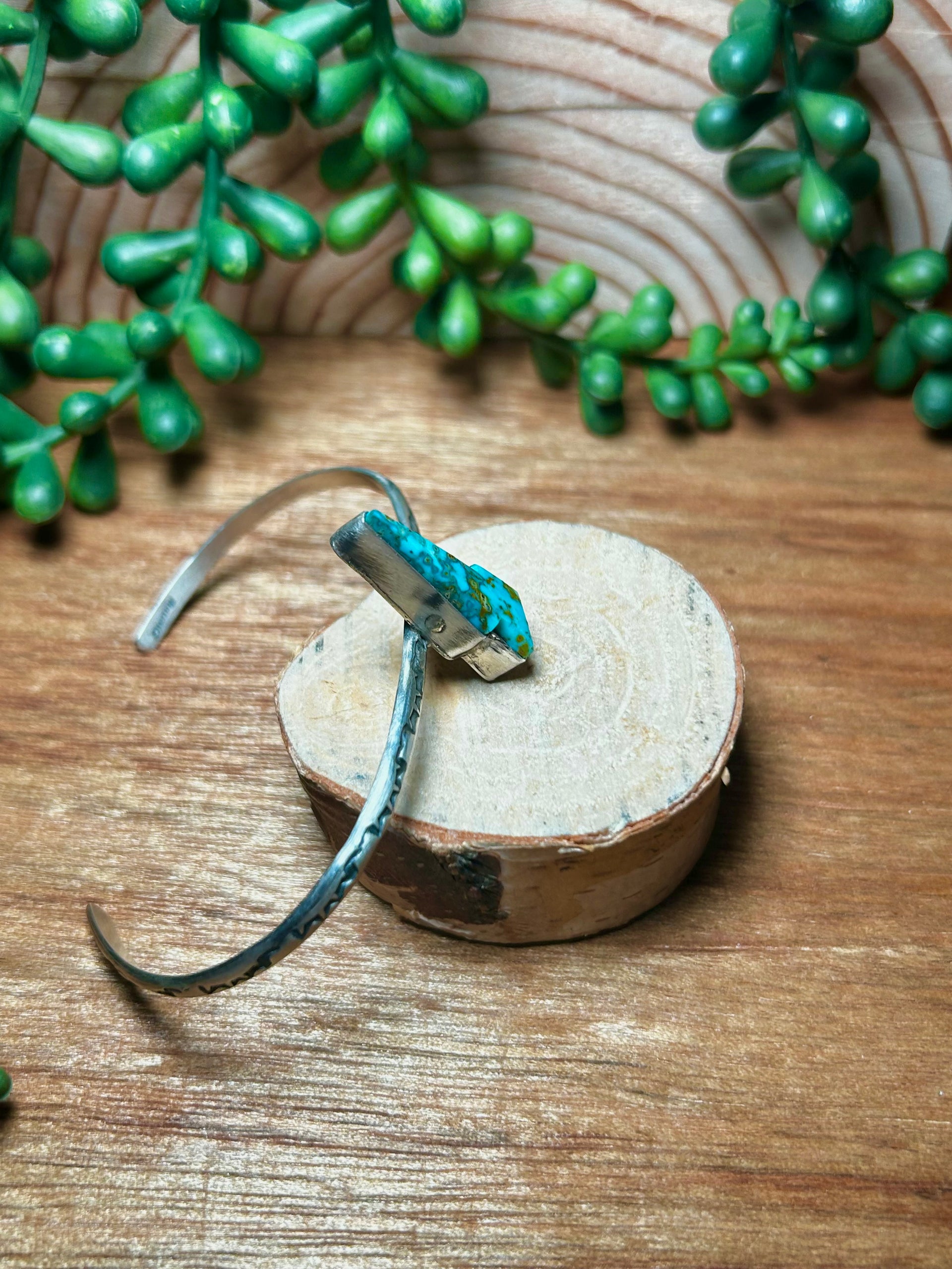 Donovan Skeets Kingman Turquoise& Sterling Silver Cuff Bracelet