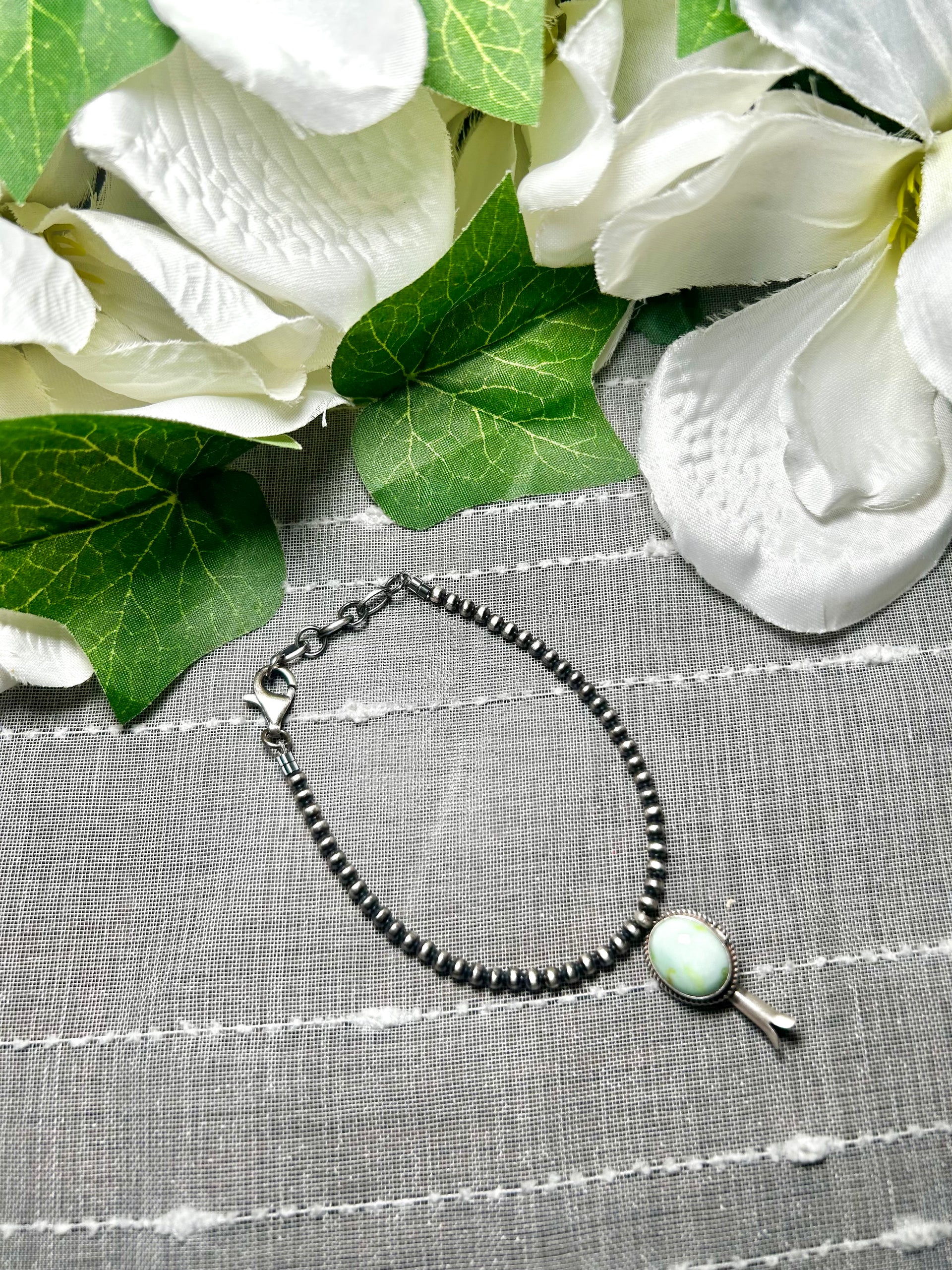 George Rios Palomino Variscite & Sterling Silver Bracelet