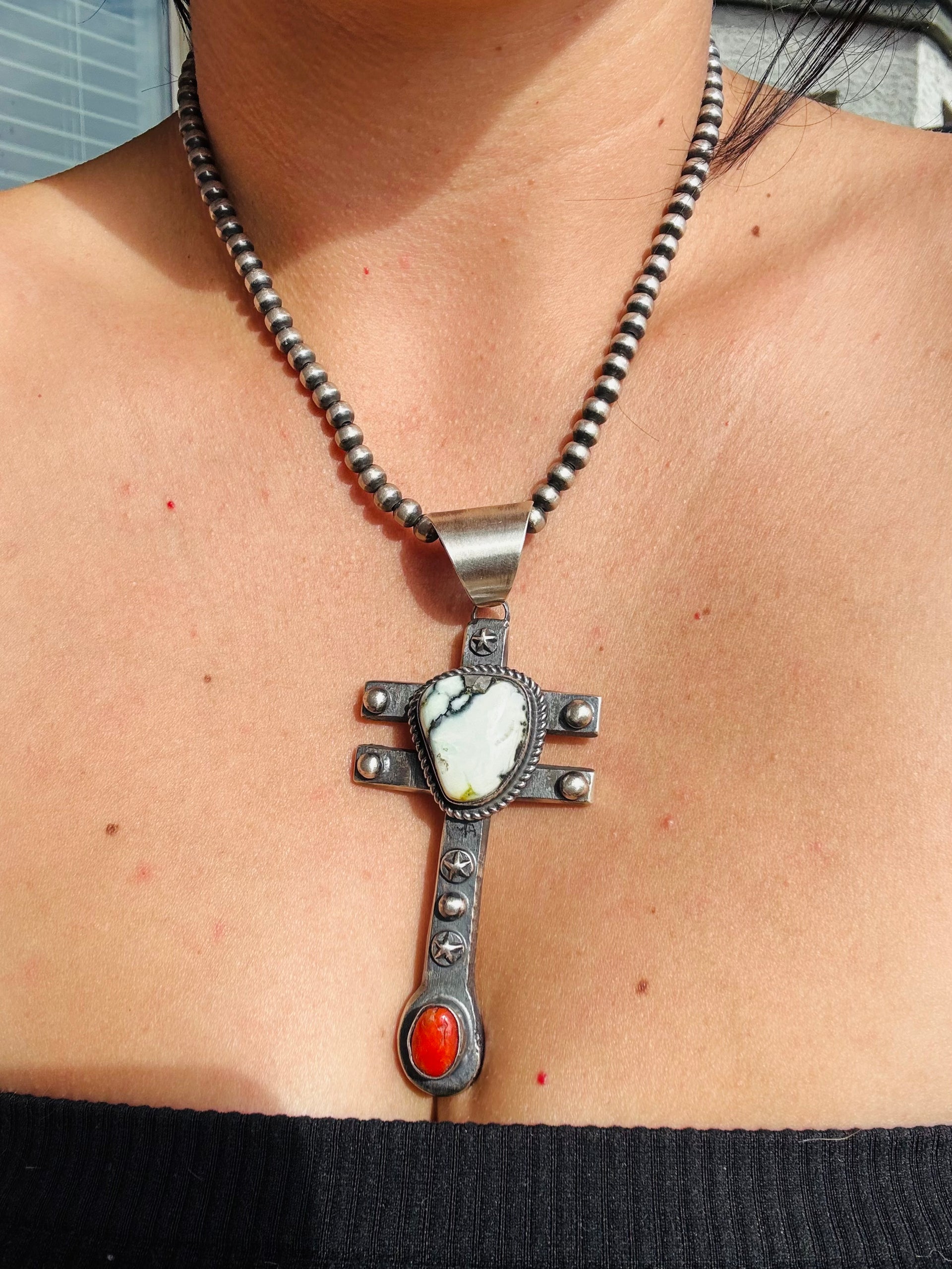 Chimney Butte Multi Stone & Sterling Silver Pendant