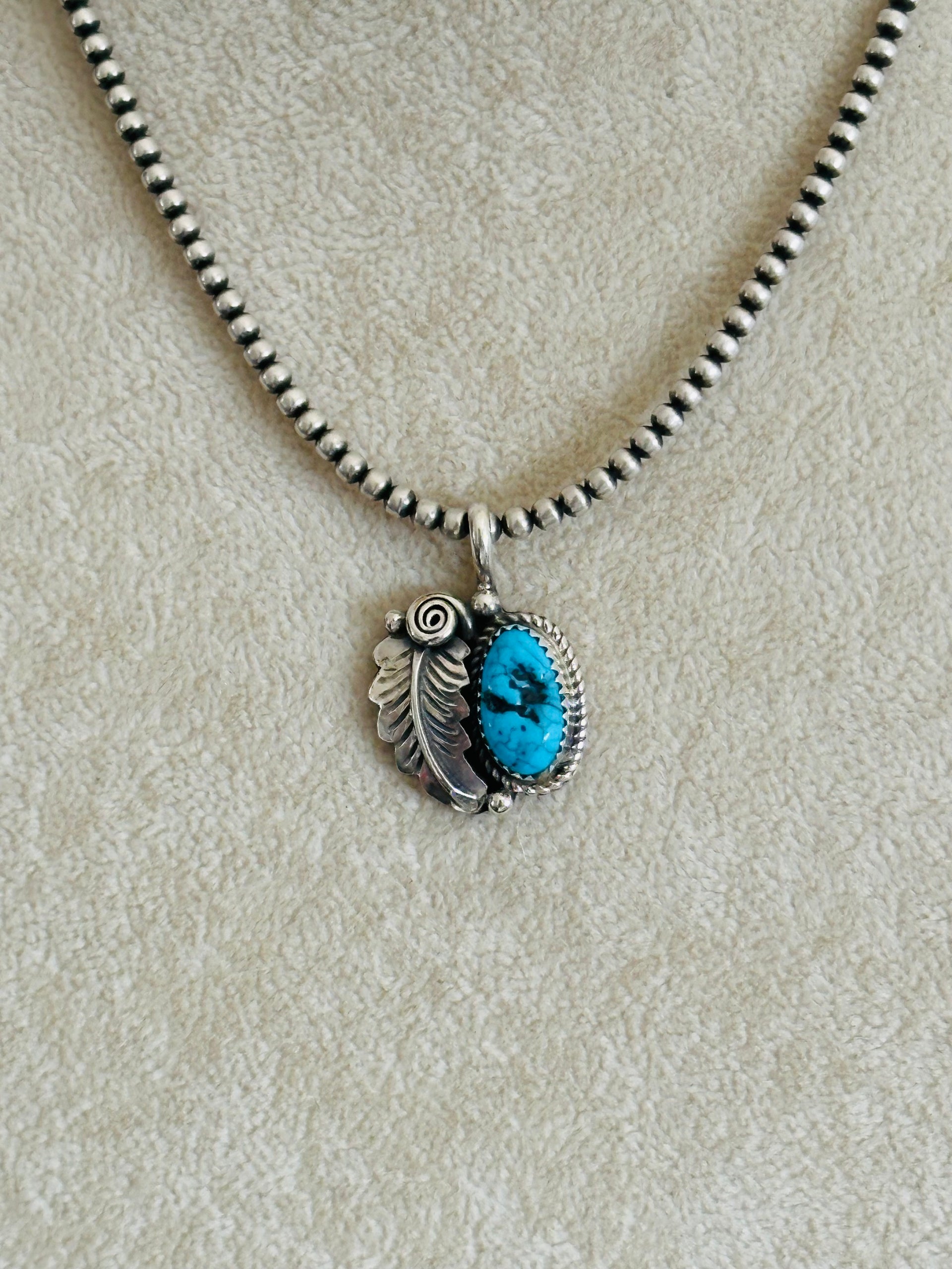 Julia Etsitty Kingman Turquoise & Sterling Silver Pendants