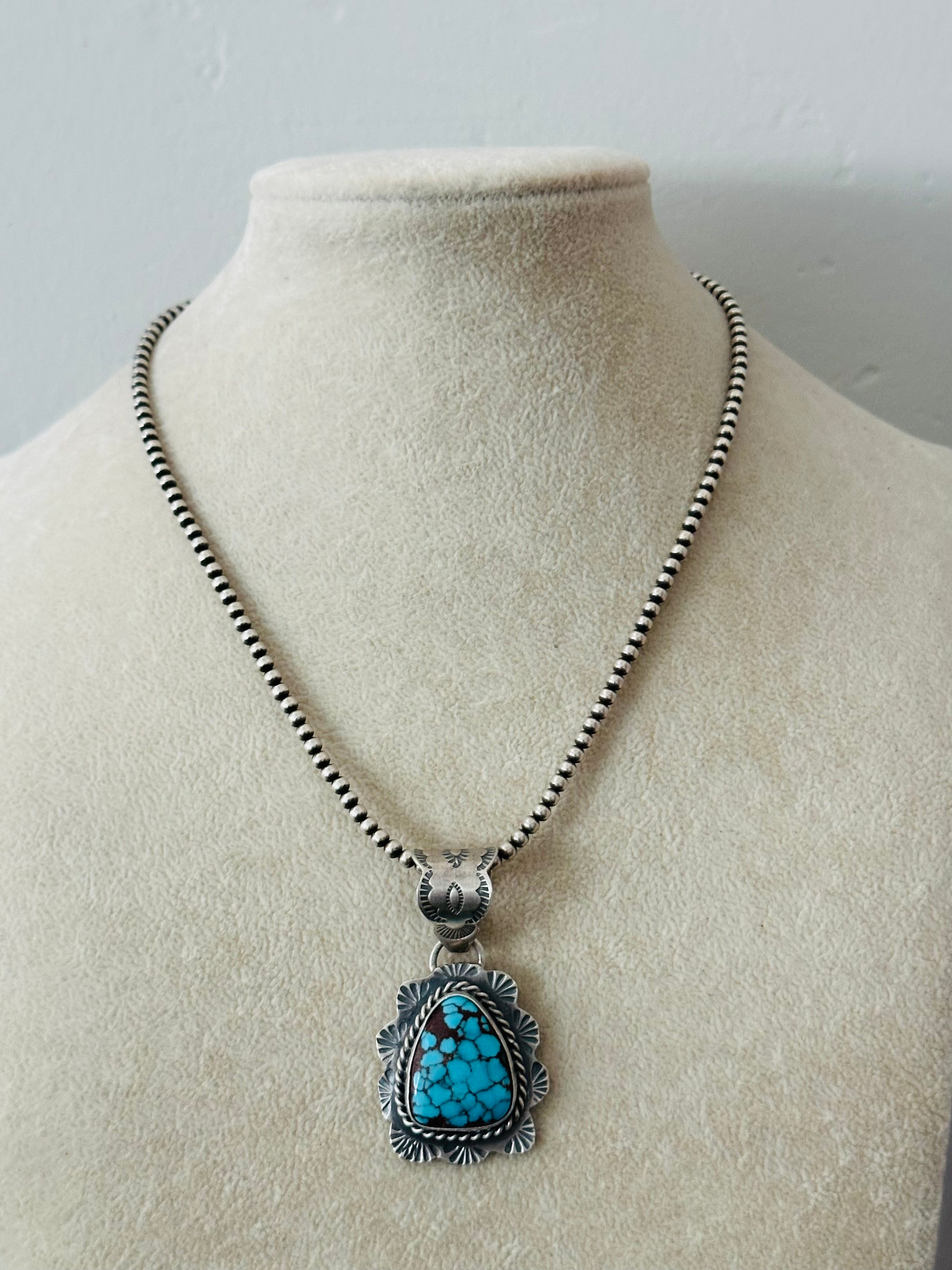 Ned Nez Egyptian Turquoise & Sterling Silver Pendant