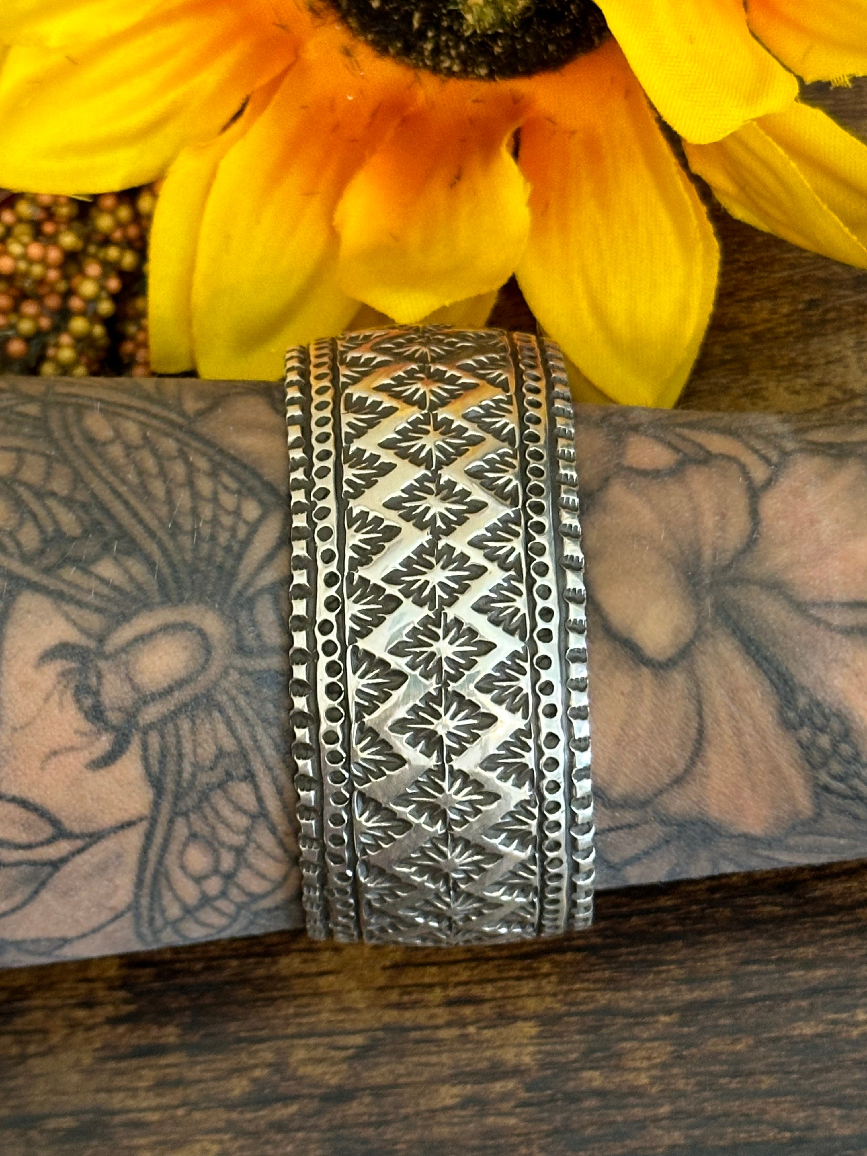 Navajo Made Sterling Silver Cuff Bracelet