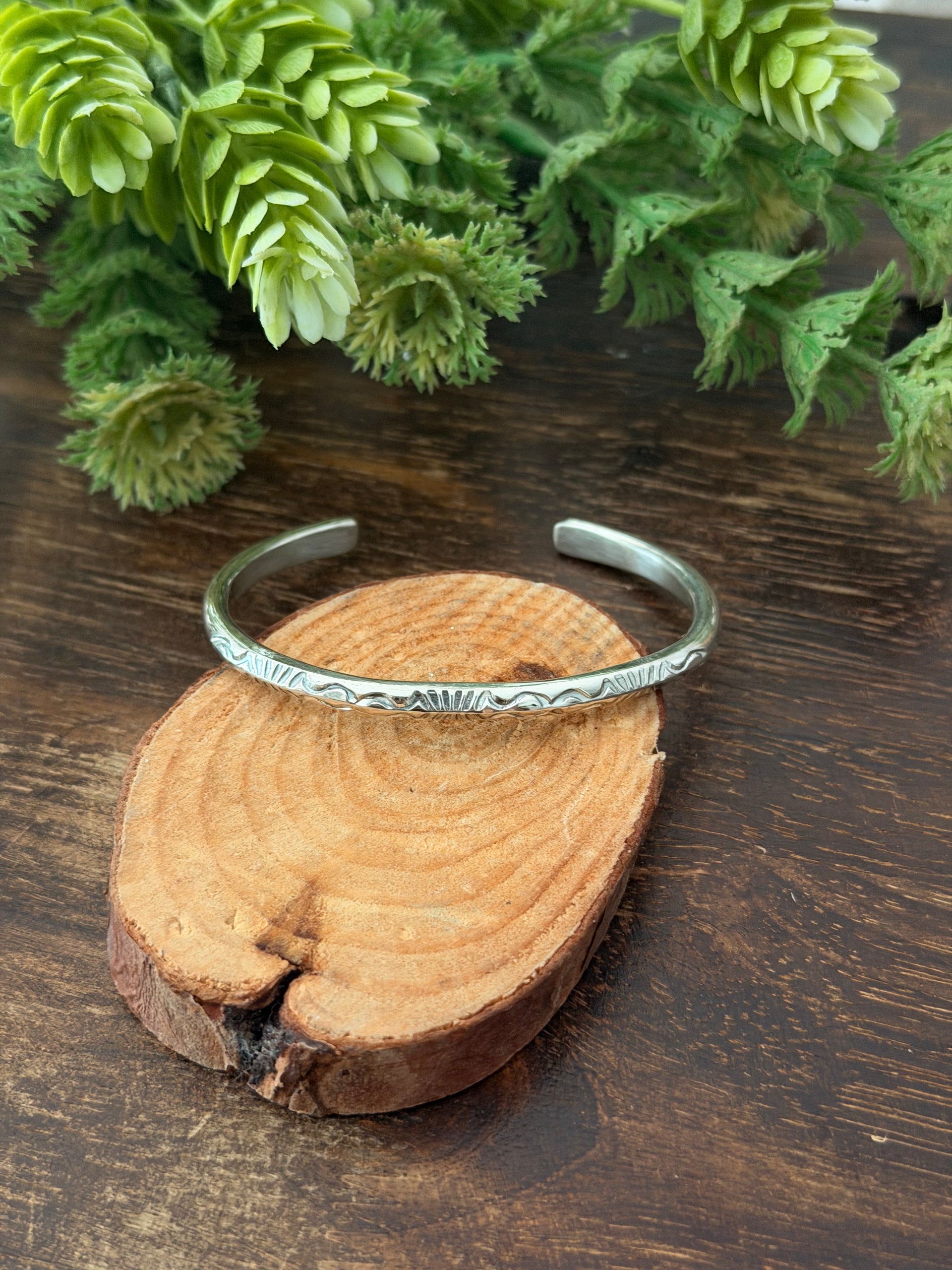 Navajo Made Sterling Silver Cuff Bracelet