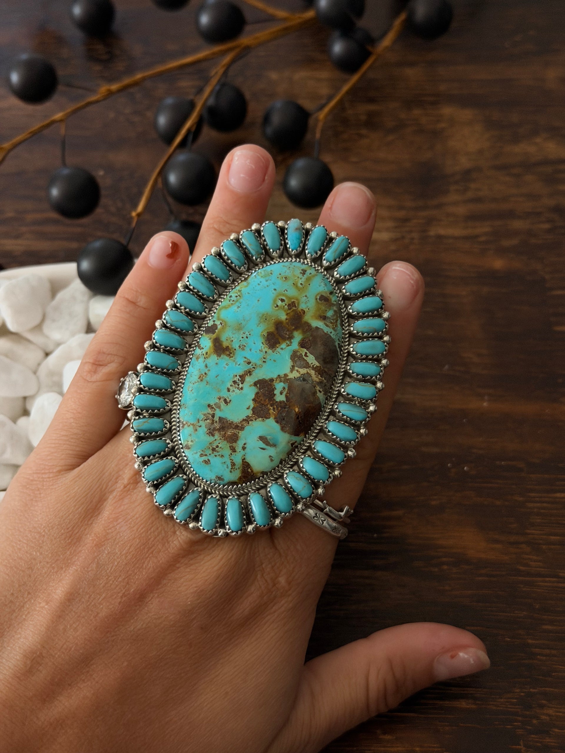 Juspert Wilson Mine 8 Turquoise & Sterling Silver Adjustable Ring