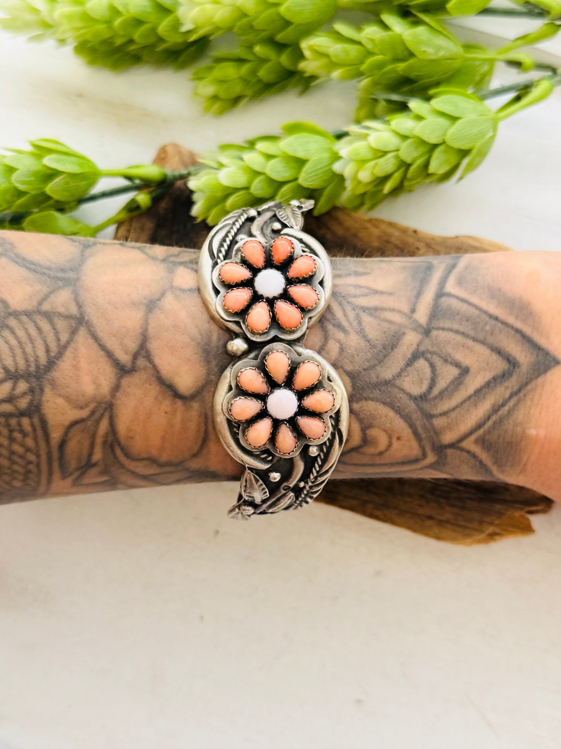 Eleanor Richards Multi Stone & Sterling Silver Cuff Bracelet