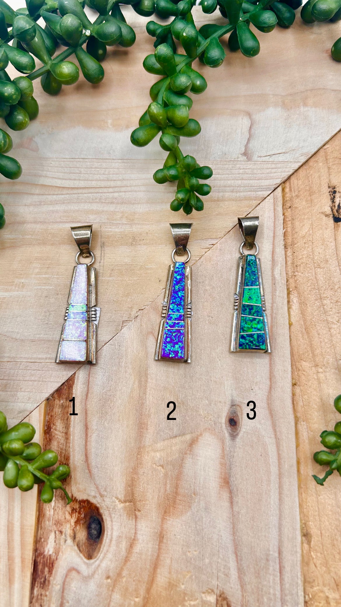 Navajo Made Opal & Sterling Silver Pendant