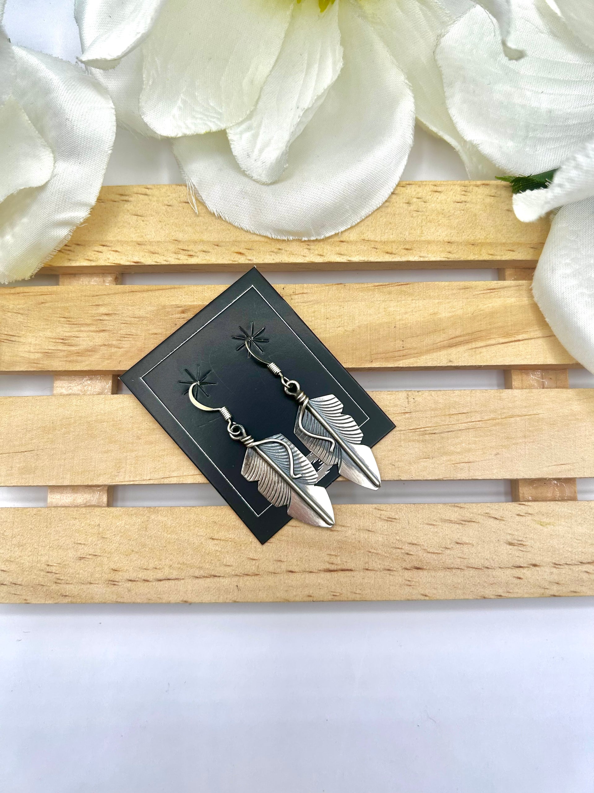 Chris Charley Sterling Silver Hook Earrings