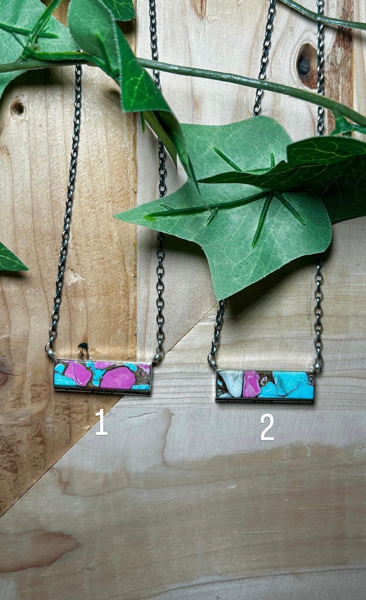 Steve Francisco Cotton Candy Mohave & Sterling Silver Necklace