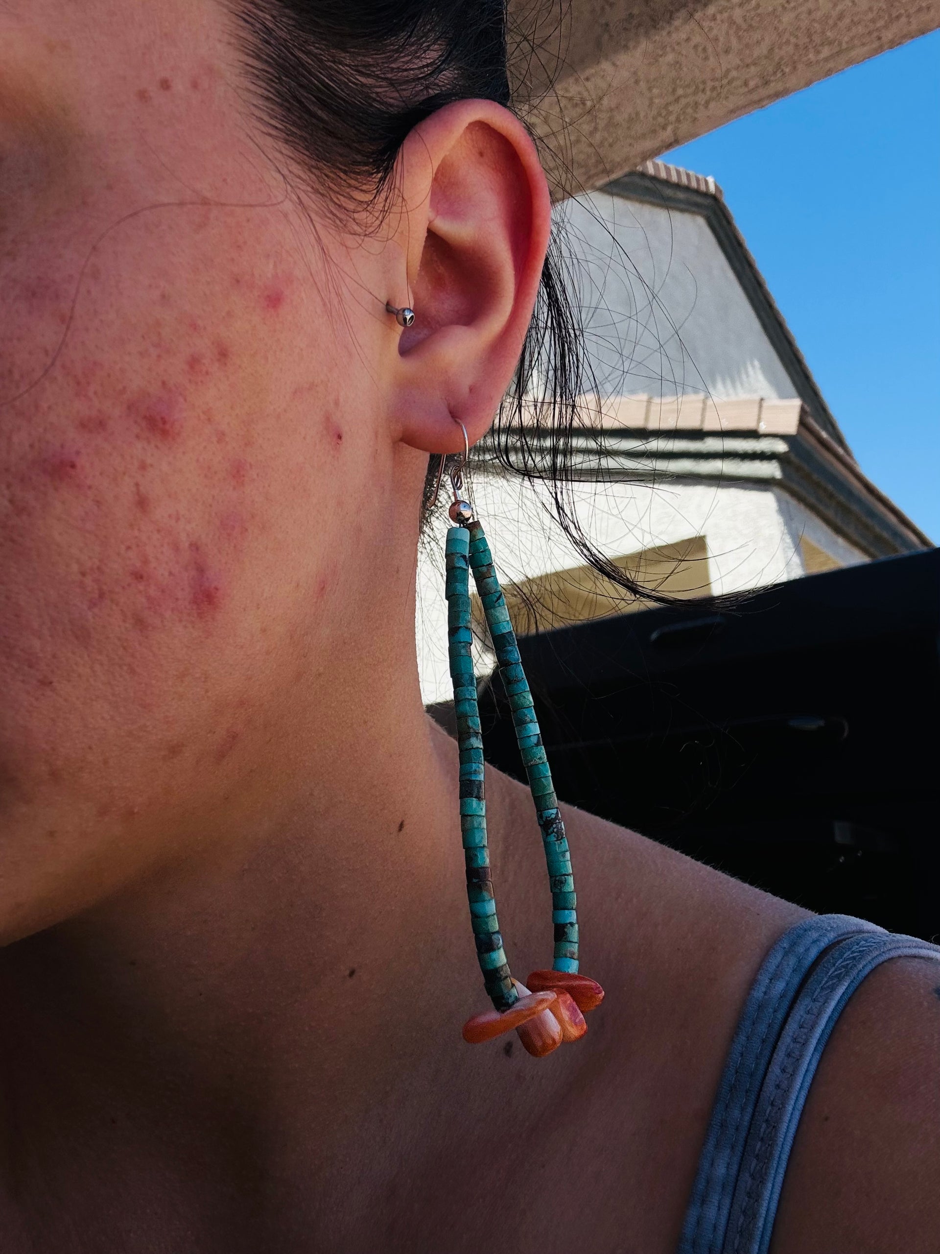 Santo Damingo Multi Stone & Sterling Silver Dangle Earrings