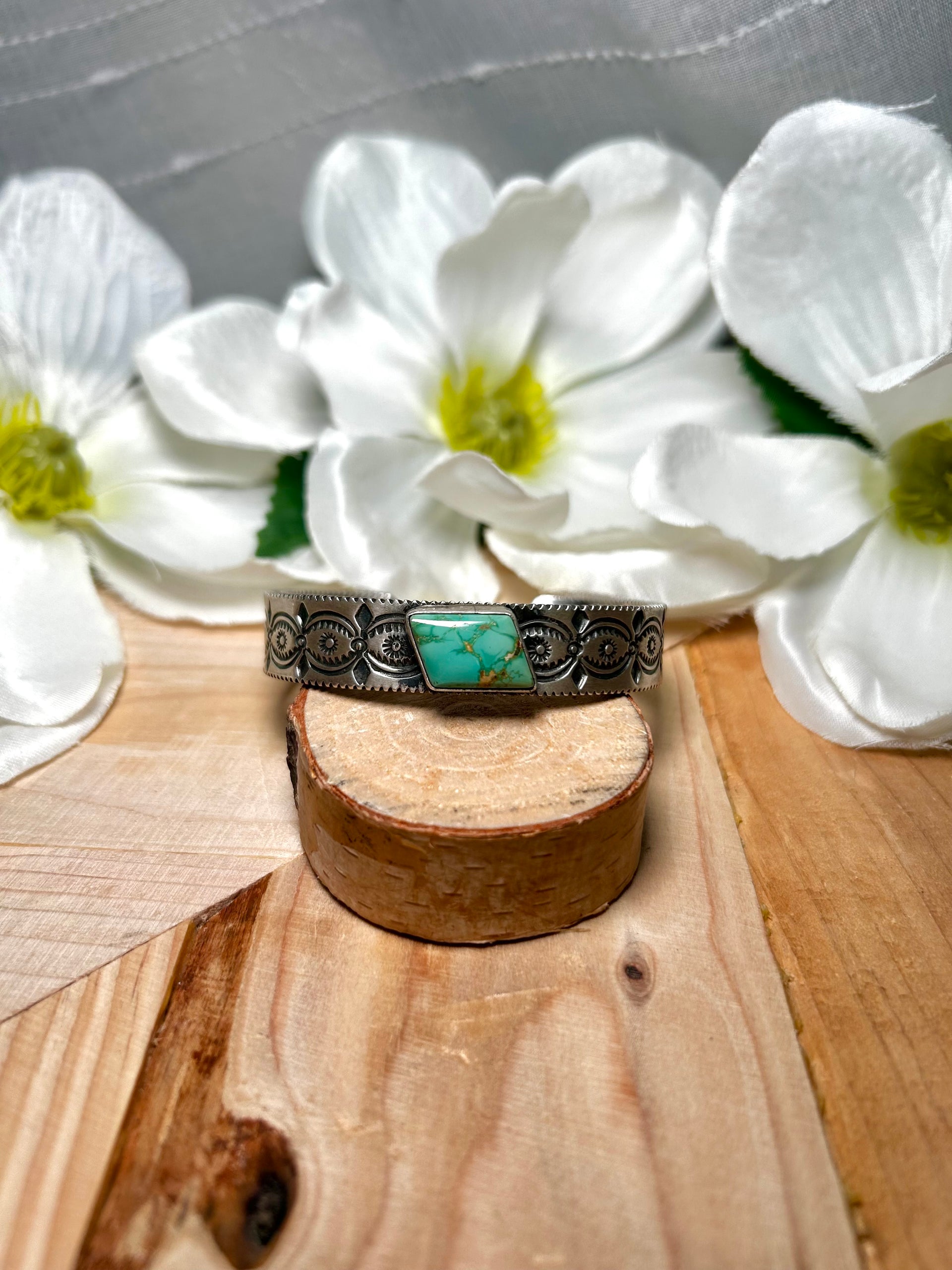 Leroy James Royston Turquoise & Sterling Silver Cuff Bracelet