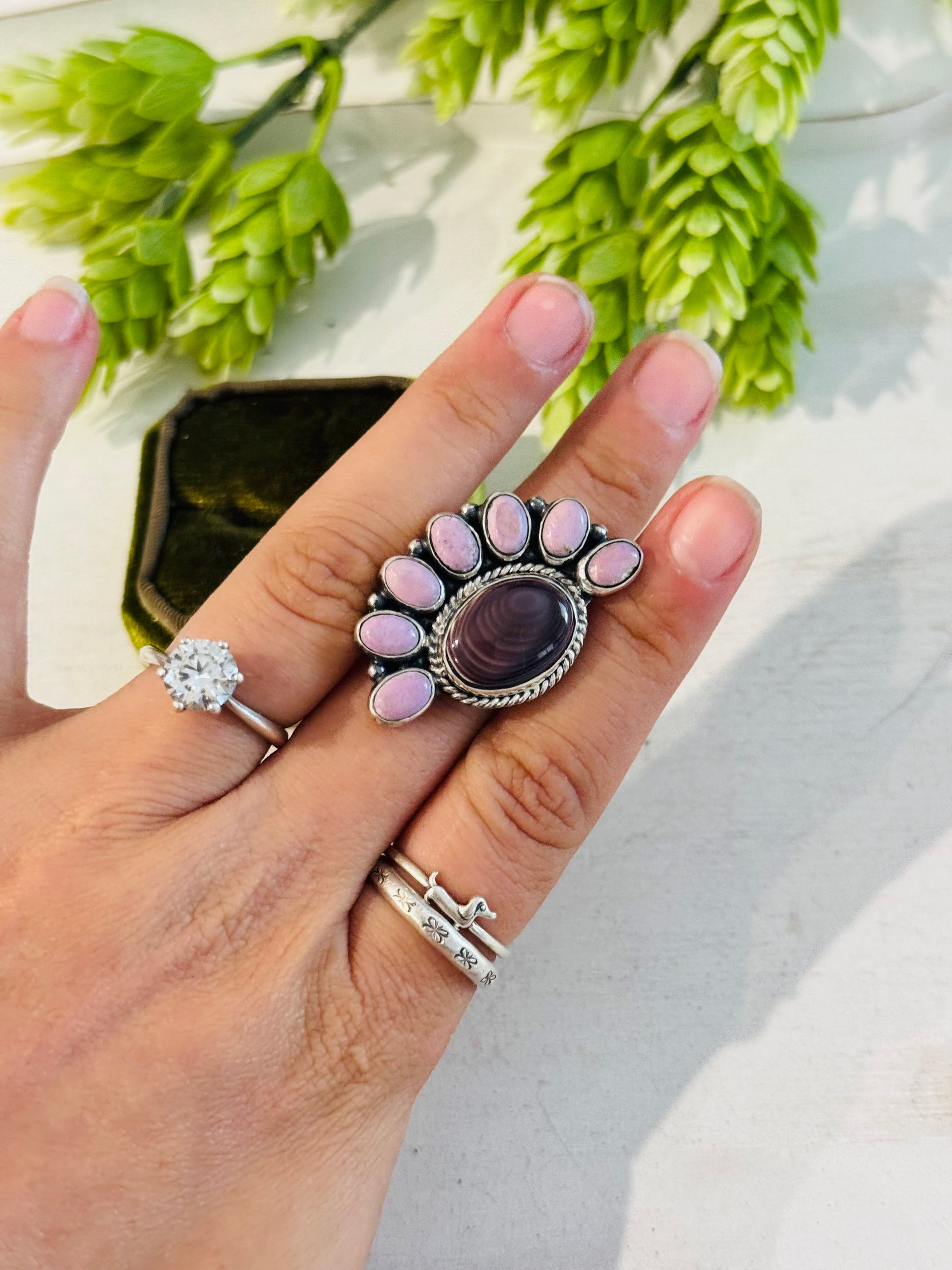 Southwest Made Multistone & Sterling Silver Ring