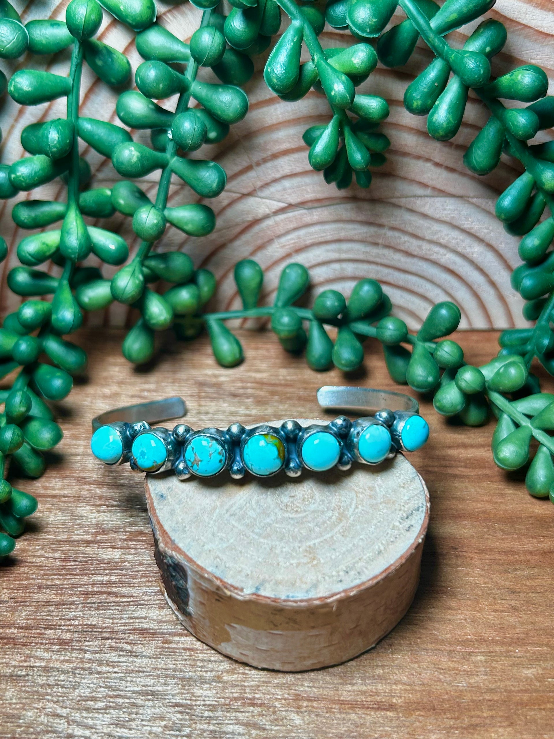 James Garcia Royston Turquoise & Sterling Silver Cuff Bracelet