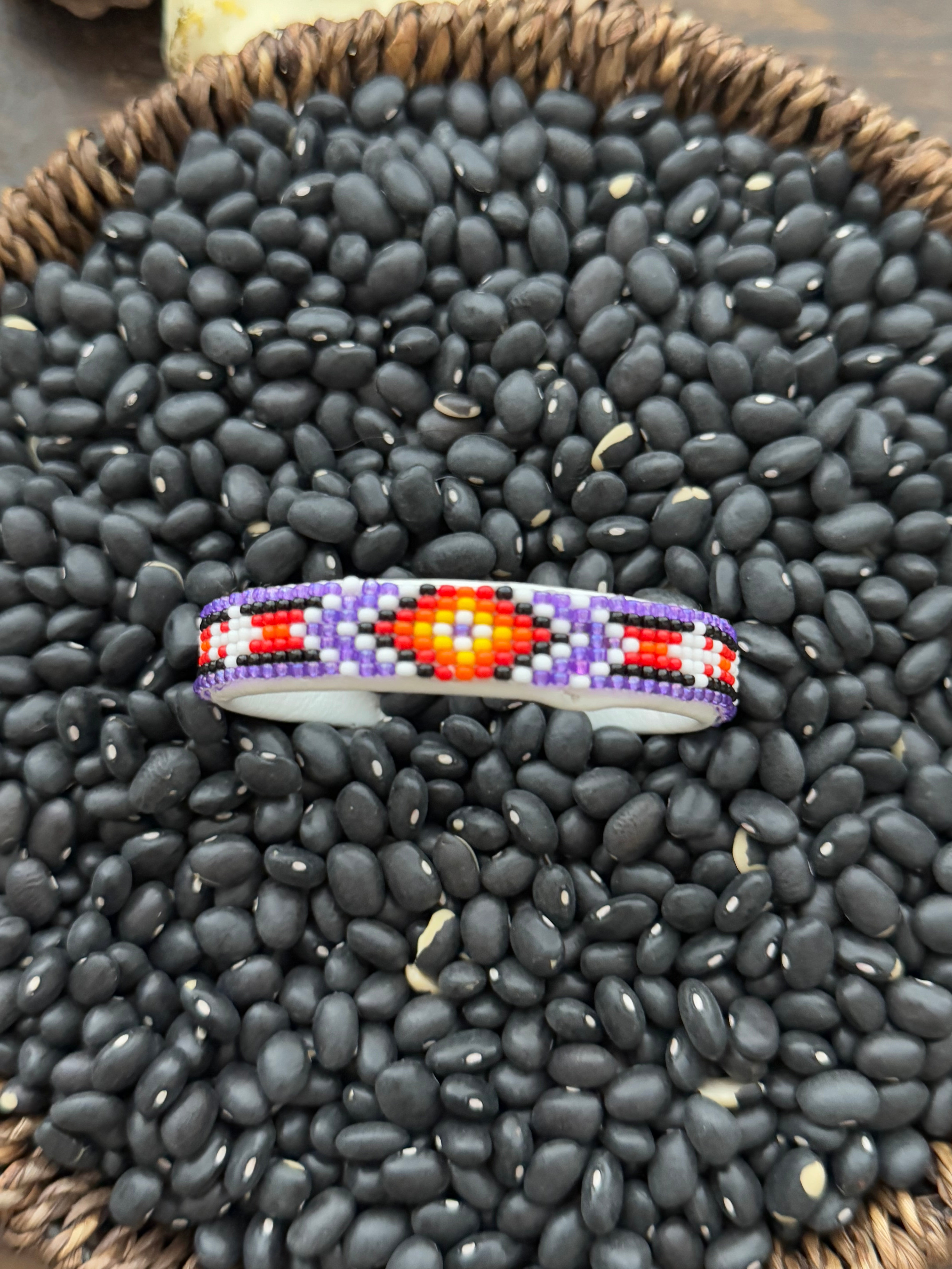 Navajo Made Beaded Bracelet Cuff