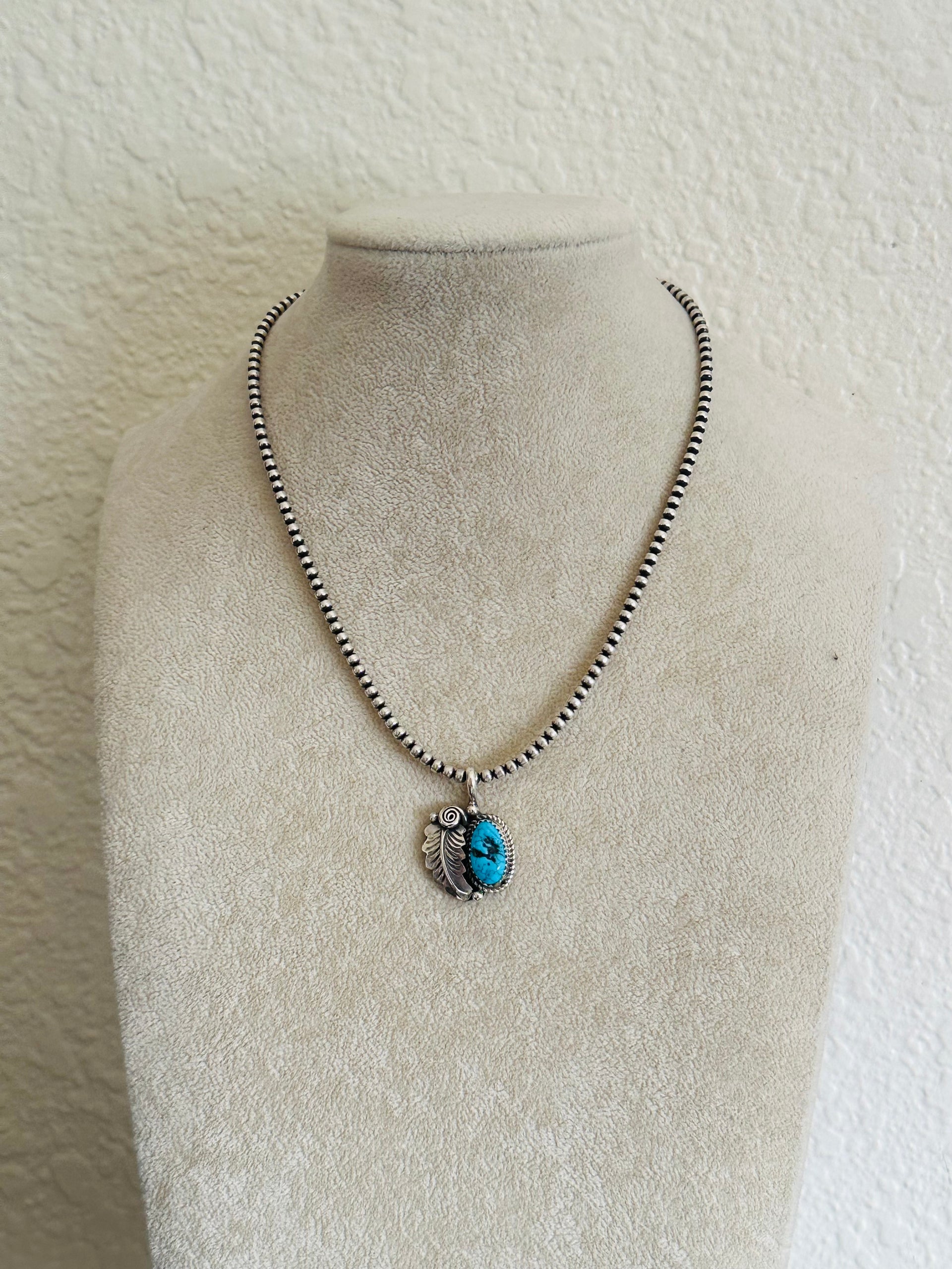 Julia Etsitty Kingman Turquoise & Sterling Silver Pendants