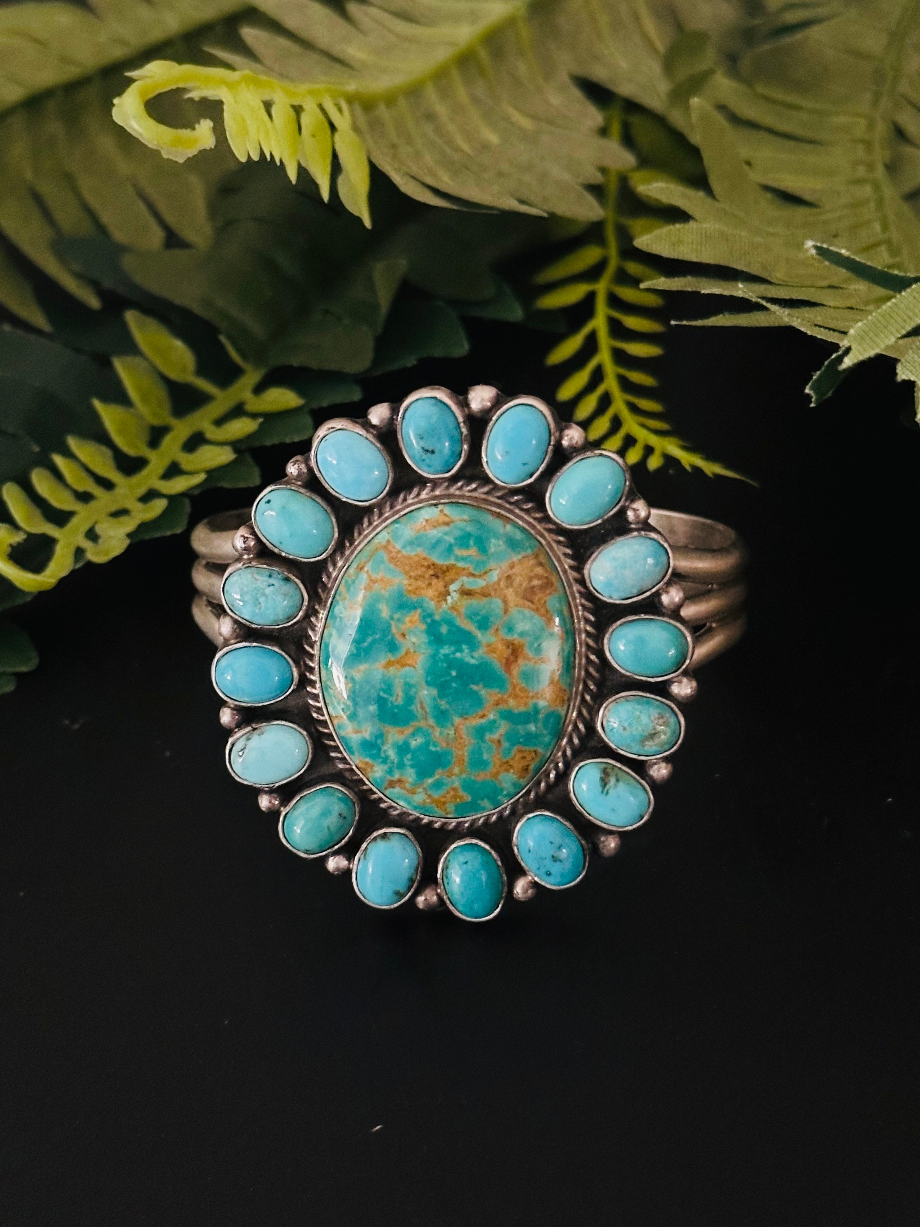 Thomas Francisco Multi Turquoise & Sterling Silver Cuff Bracelet